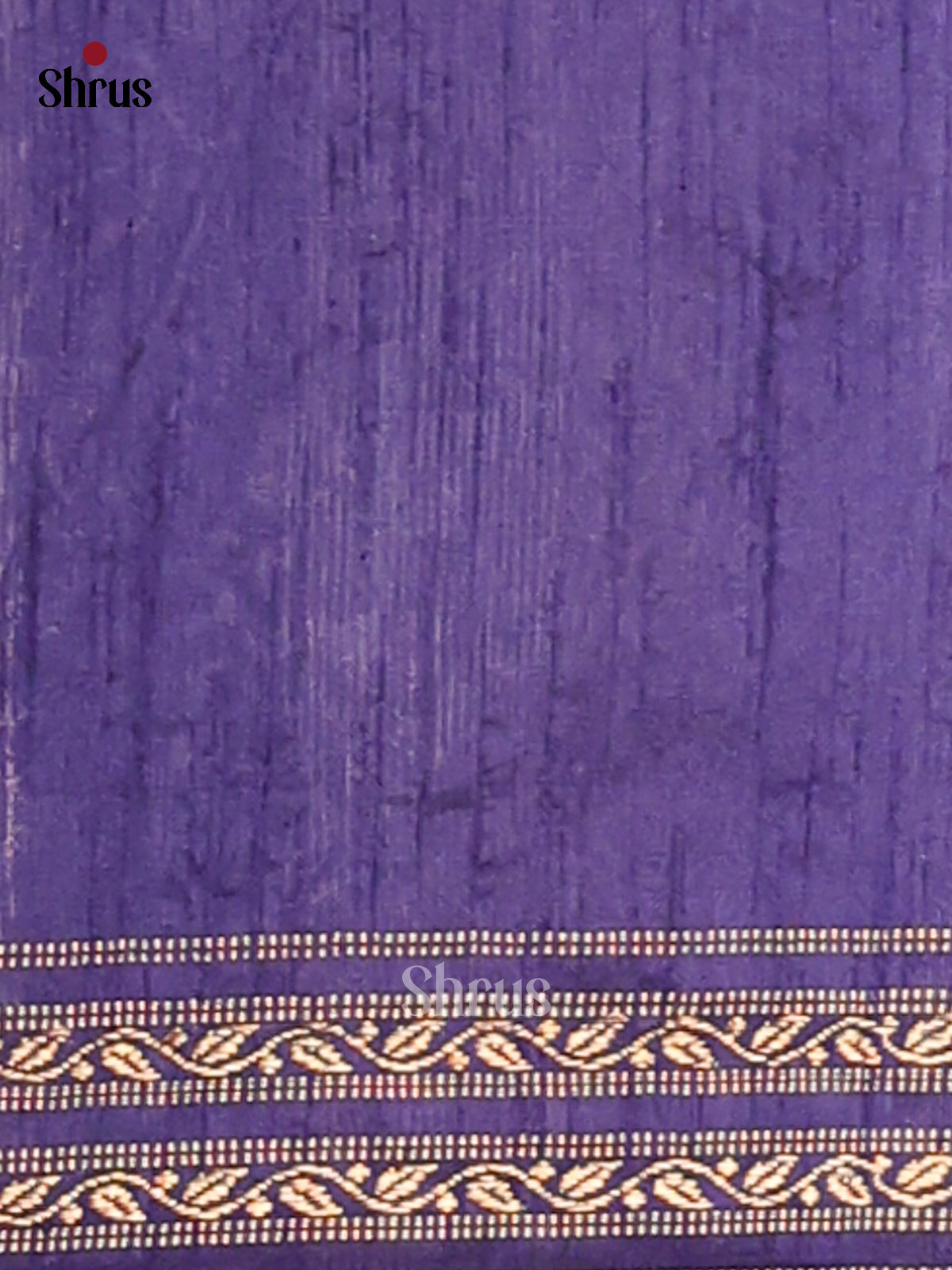 Brown & Blue - Semi Rawsilk Saree