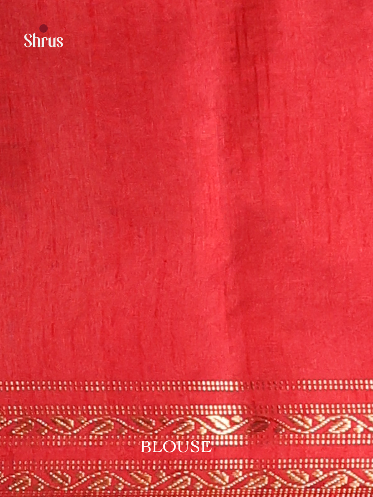 Grey & Red - Semi Rawsilk Saree - Shop on Shrus.com
