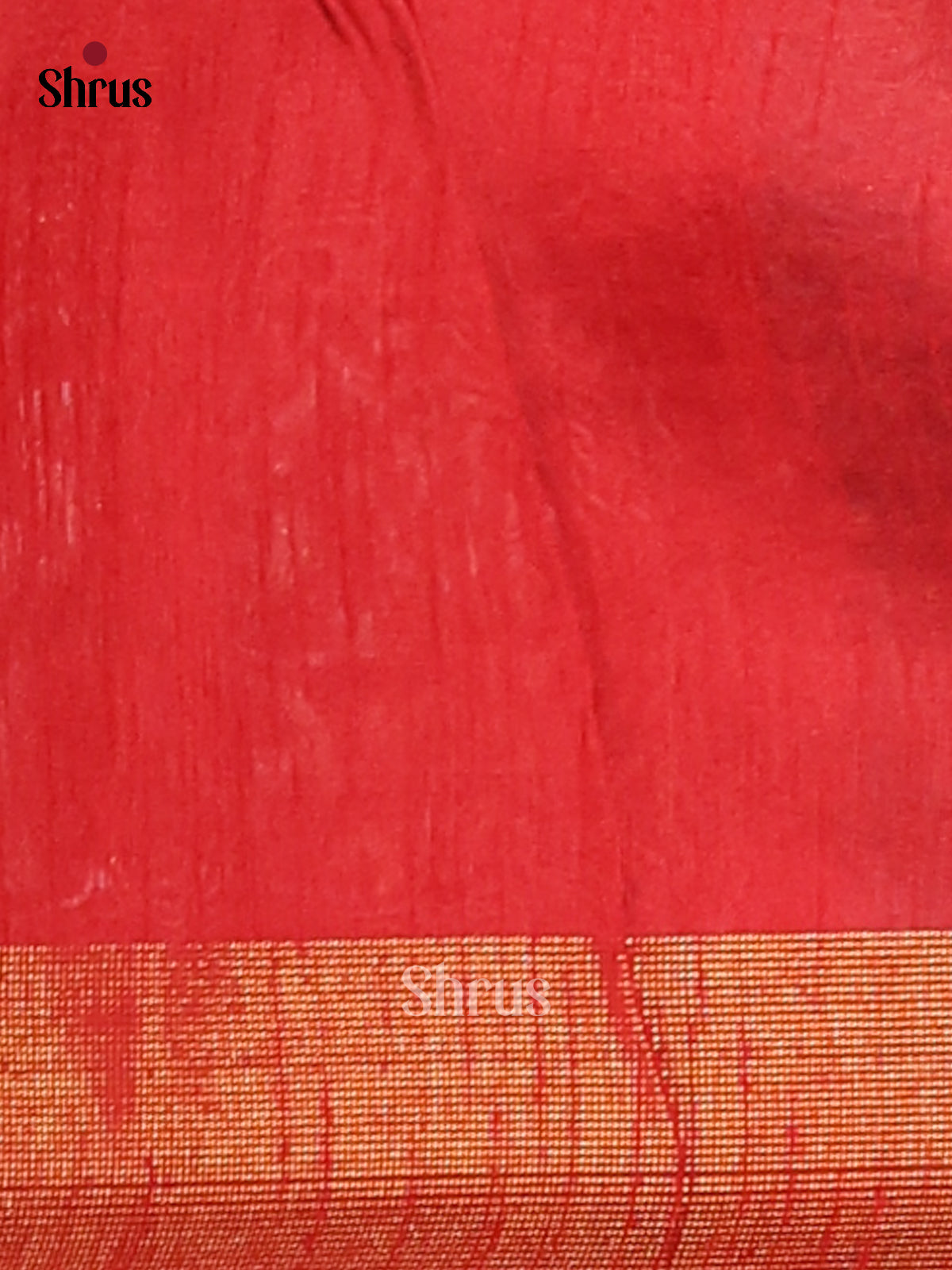 Blue & Red- Semi Rawsilk Saree