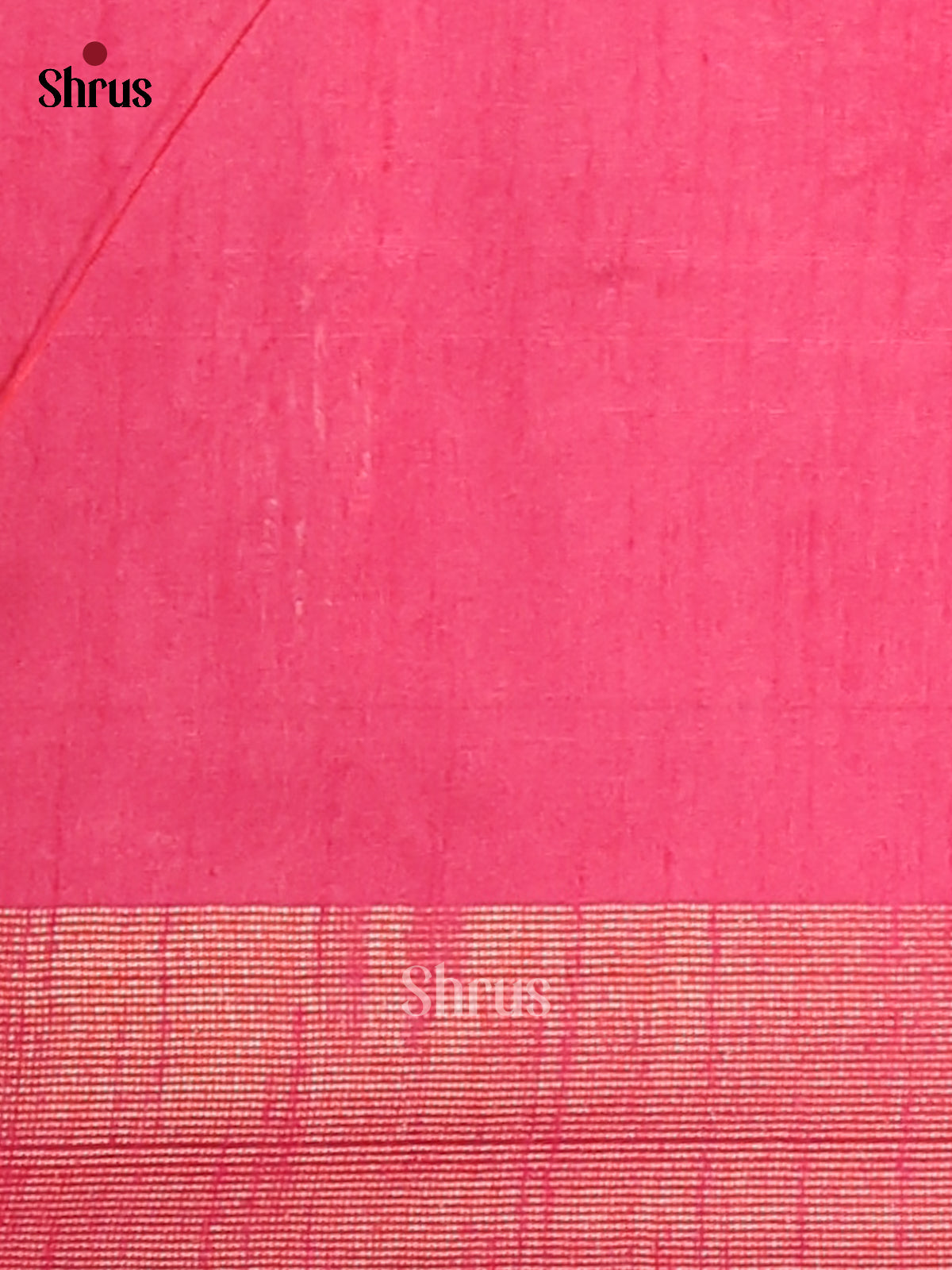 Blue & Pink - Semi Rawsilk Saree