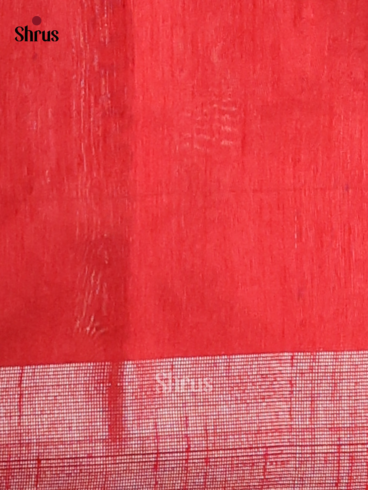 Green & Red- Semi Rawsilk Saree - Shop on Shrus.com