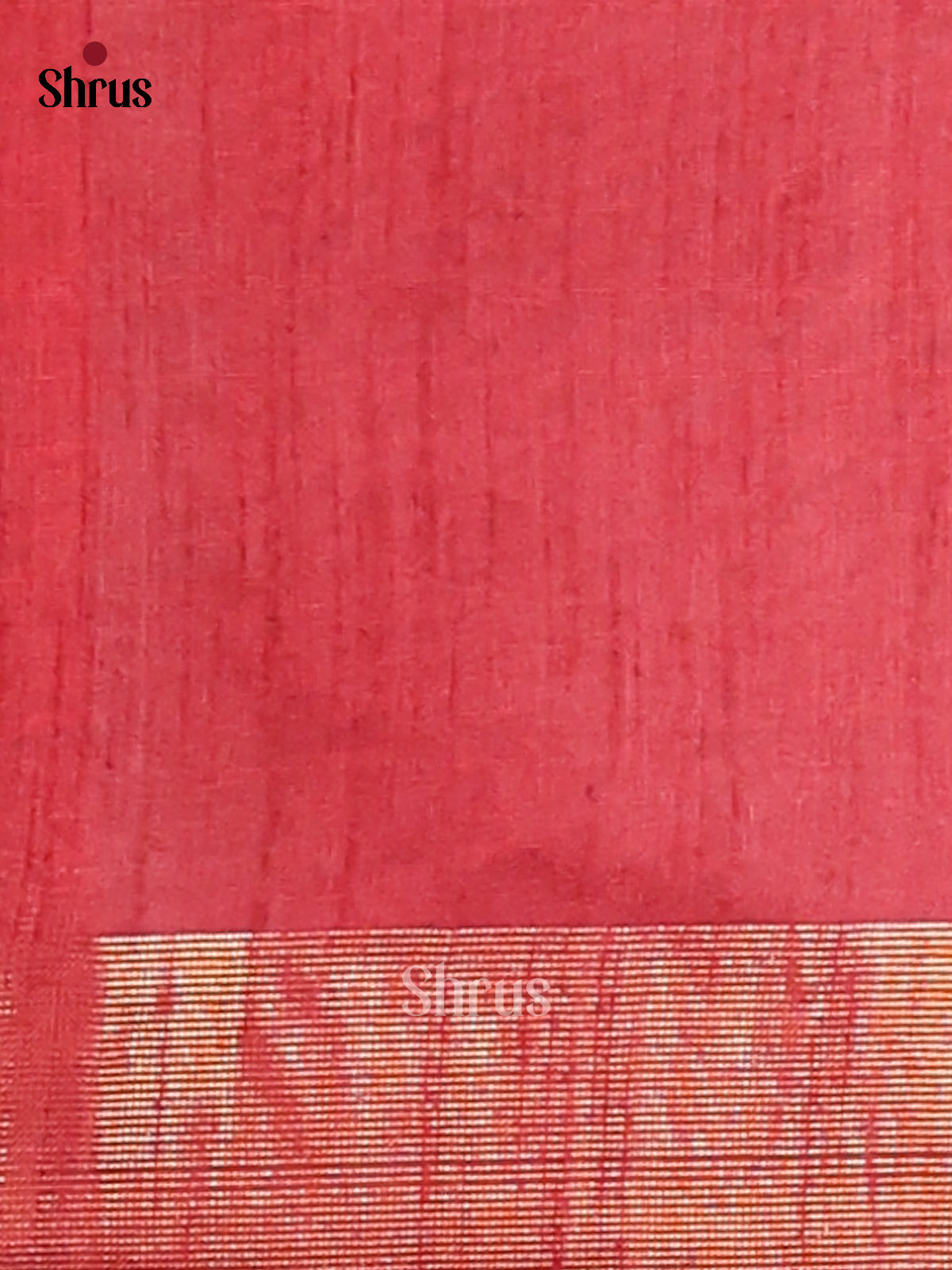 Cream & Maroon- Semi Rawsilk Saree