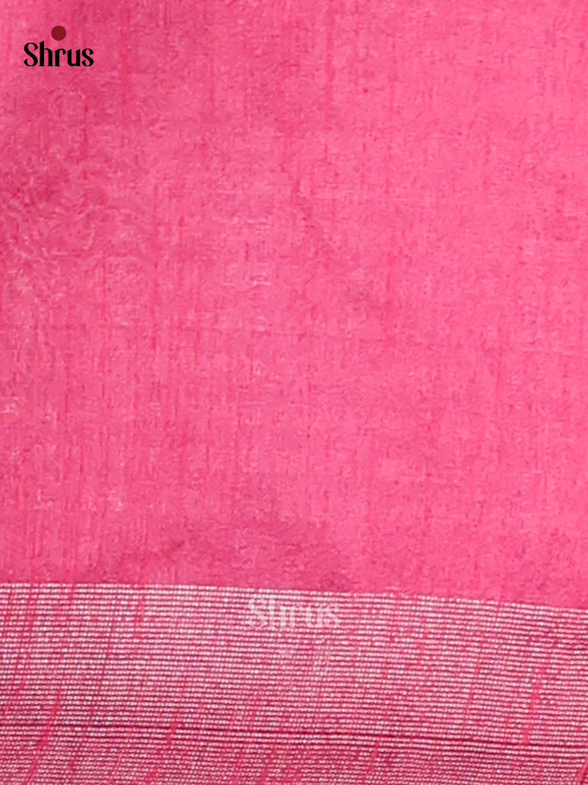 Blue & Pink - Semi Rawsilk Saree