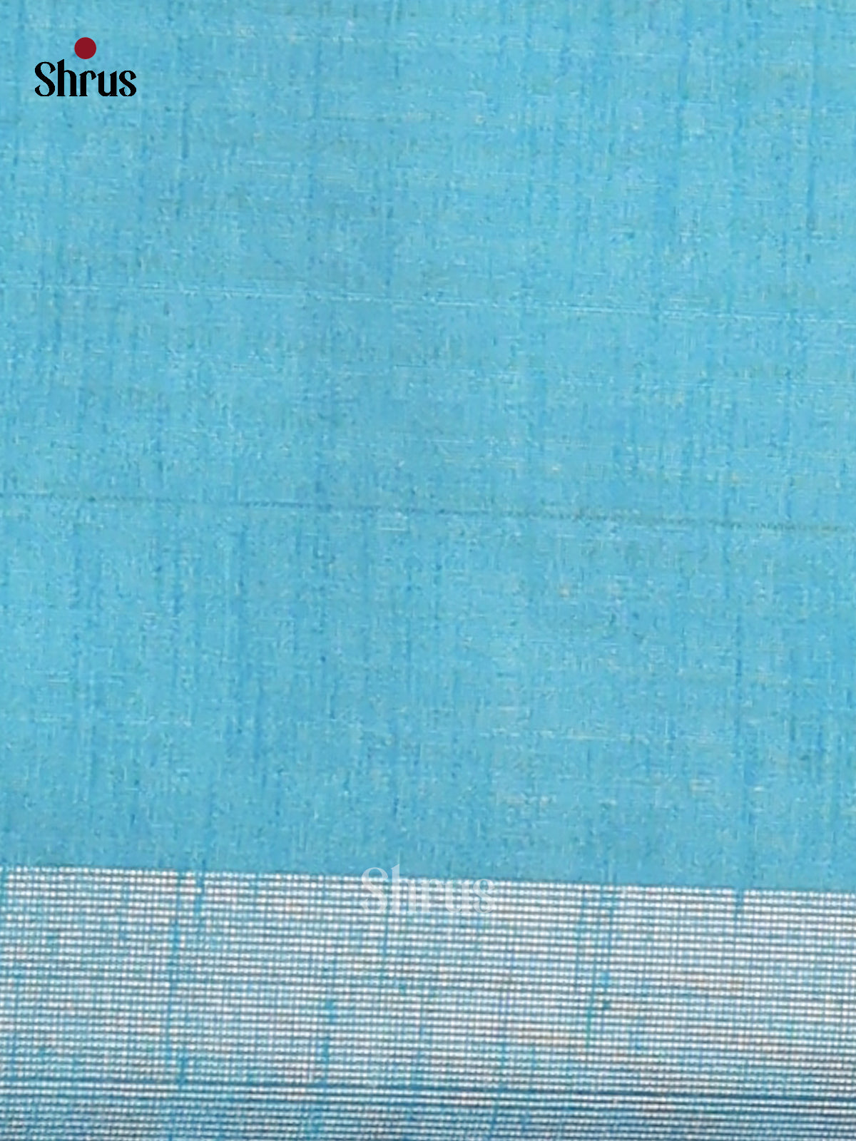 Violet & Sky Blue- Semi Rawsilk Saree - Shop on Shrus.com