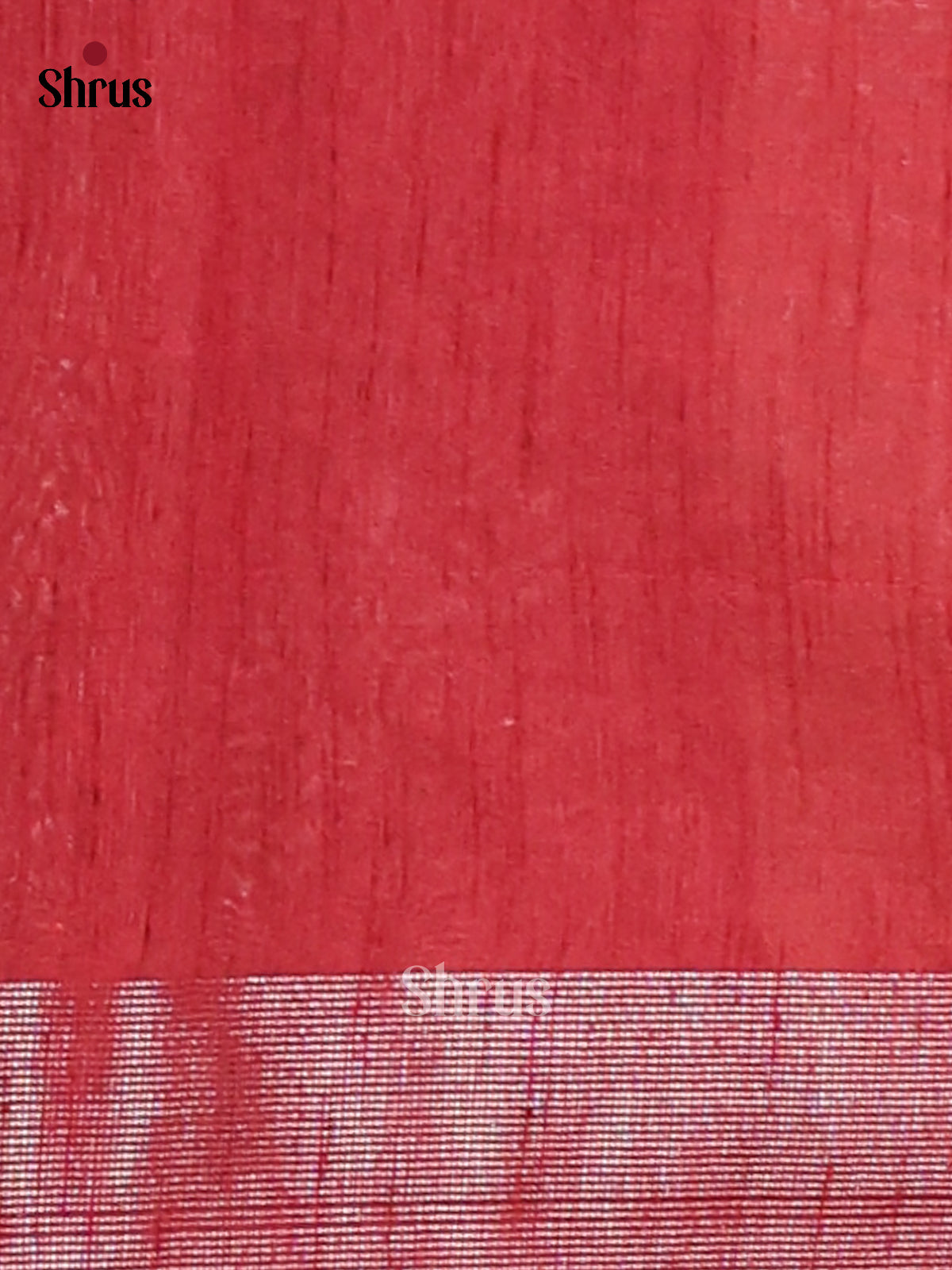 Cream & Maroon - Semi Rawsilk Saree