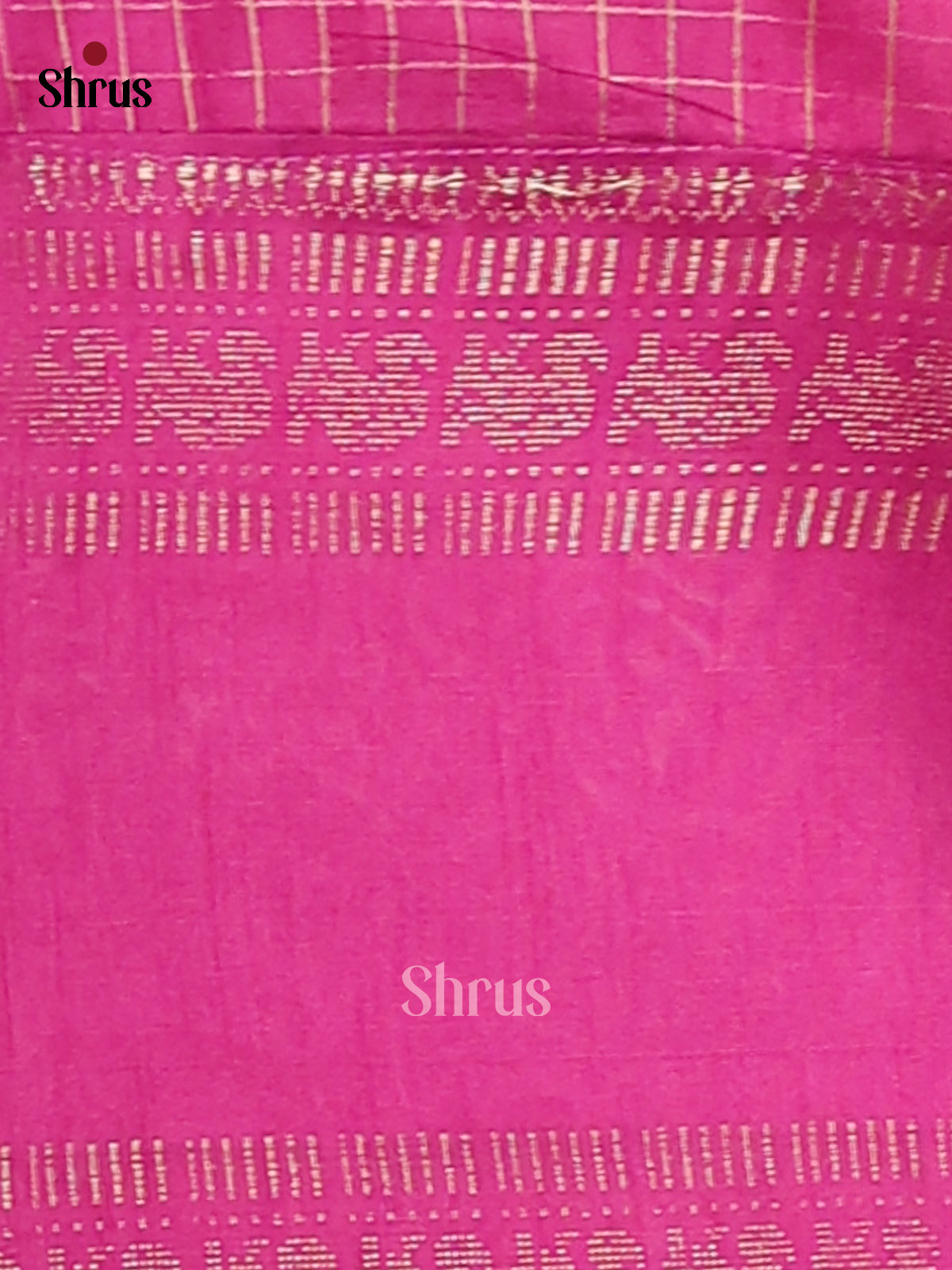 Orange & Majenta- Semi Rawsilk Saree - Shop on Shrus.com