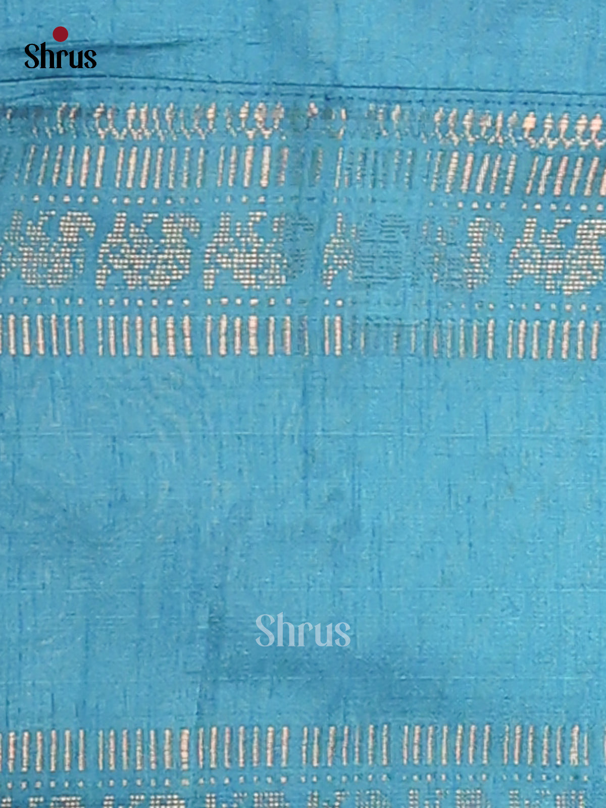 Purple & Blue - Semi Rawsilk Saree - Shop on Shrus.com