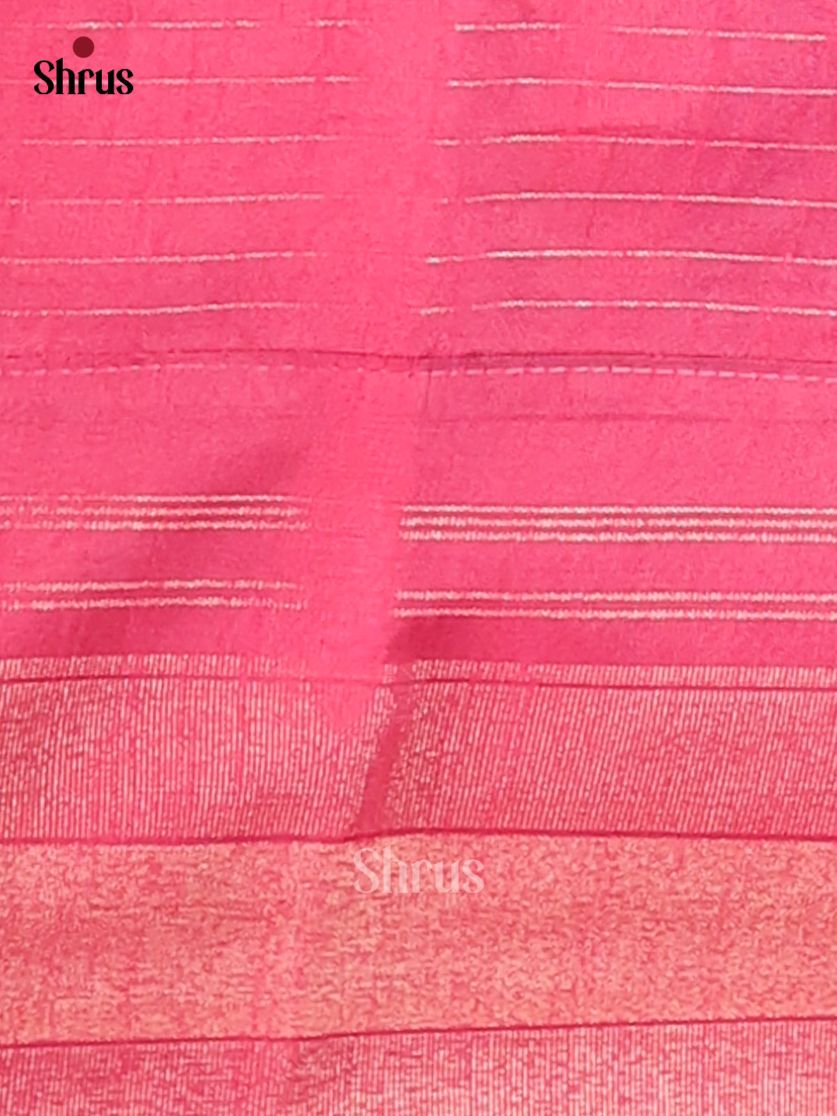 Blue & Pink- Semi Rawsilk Saree