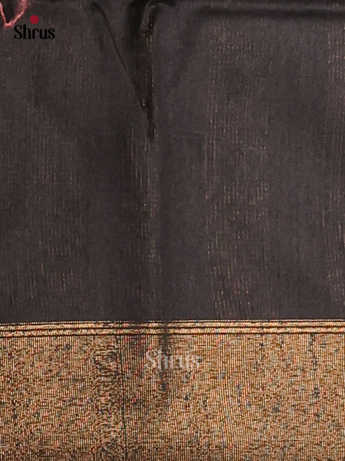 Red & Black - Semi Rawsilk Saree - Shop on Shrus.com