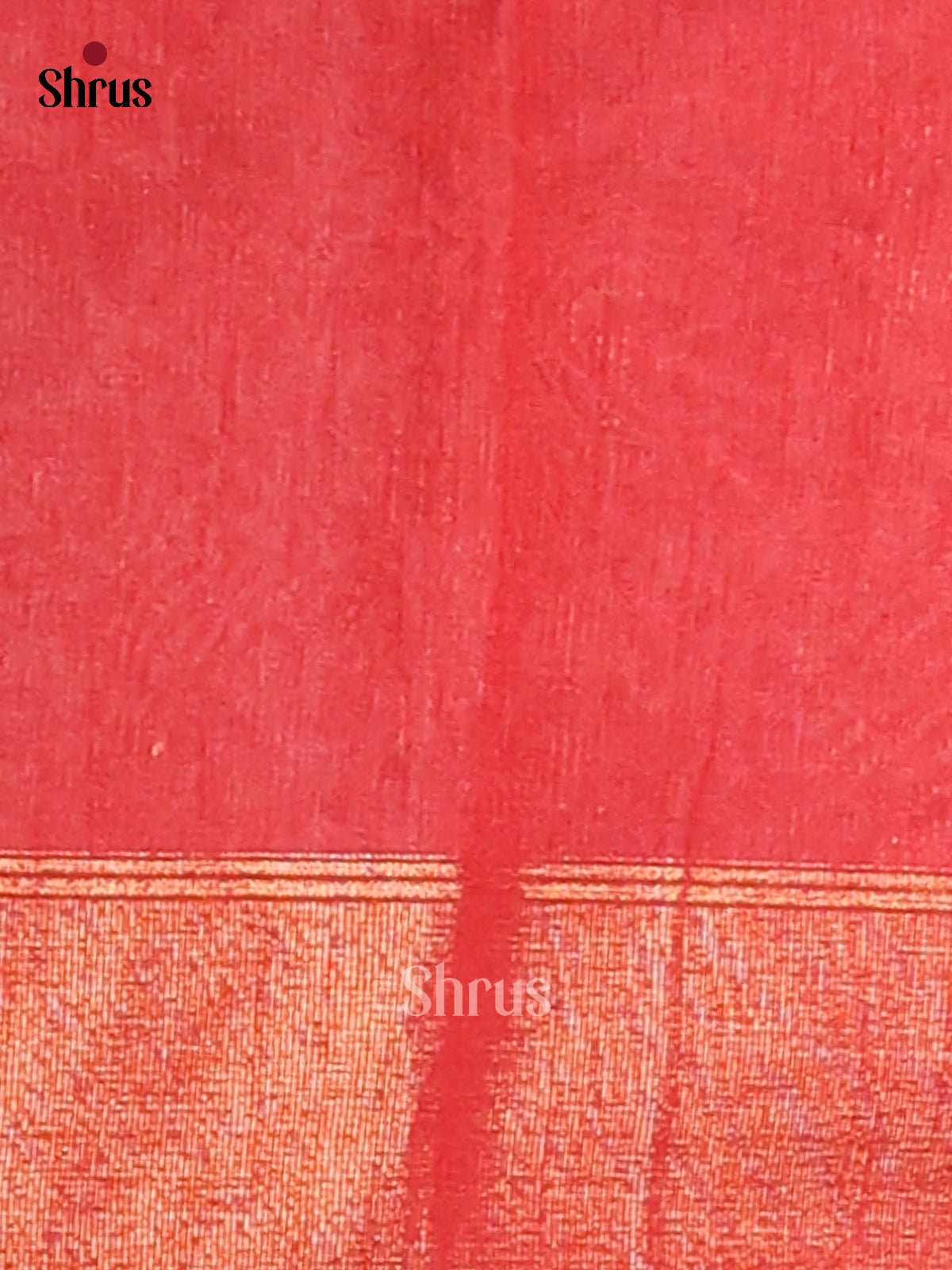 Green & Red - Semi Rawsilk Saree - Shop on Shrus.com