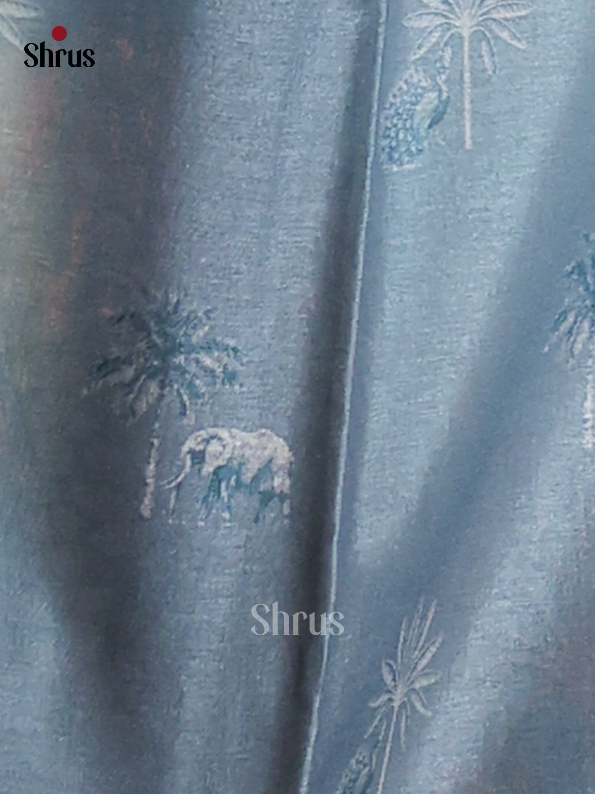 Light Blue & Blue - Butter silk Saree - Shop on Shrus.com