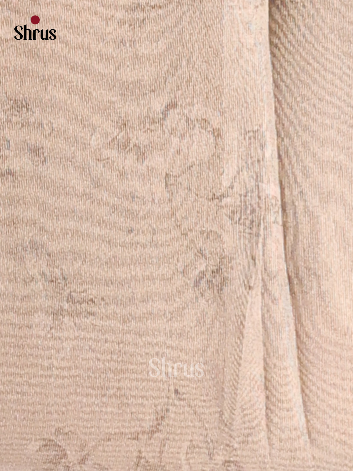 Grey & Blue- Semi Tissue Print Saree