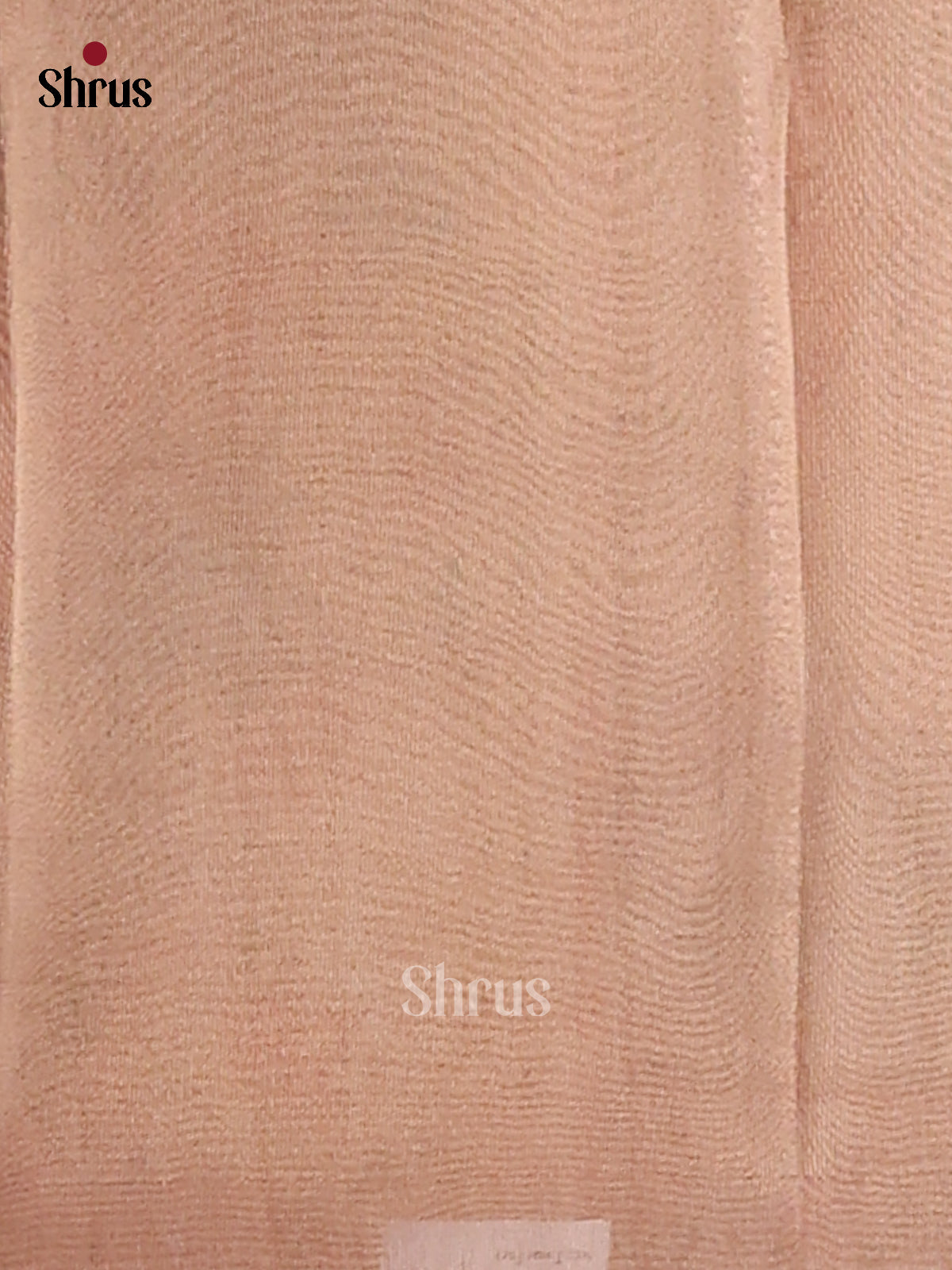 Cream & Dusty Brown - Semi Tissue Print Saree