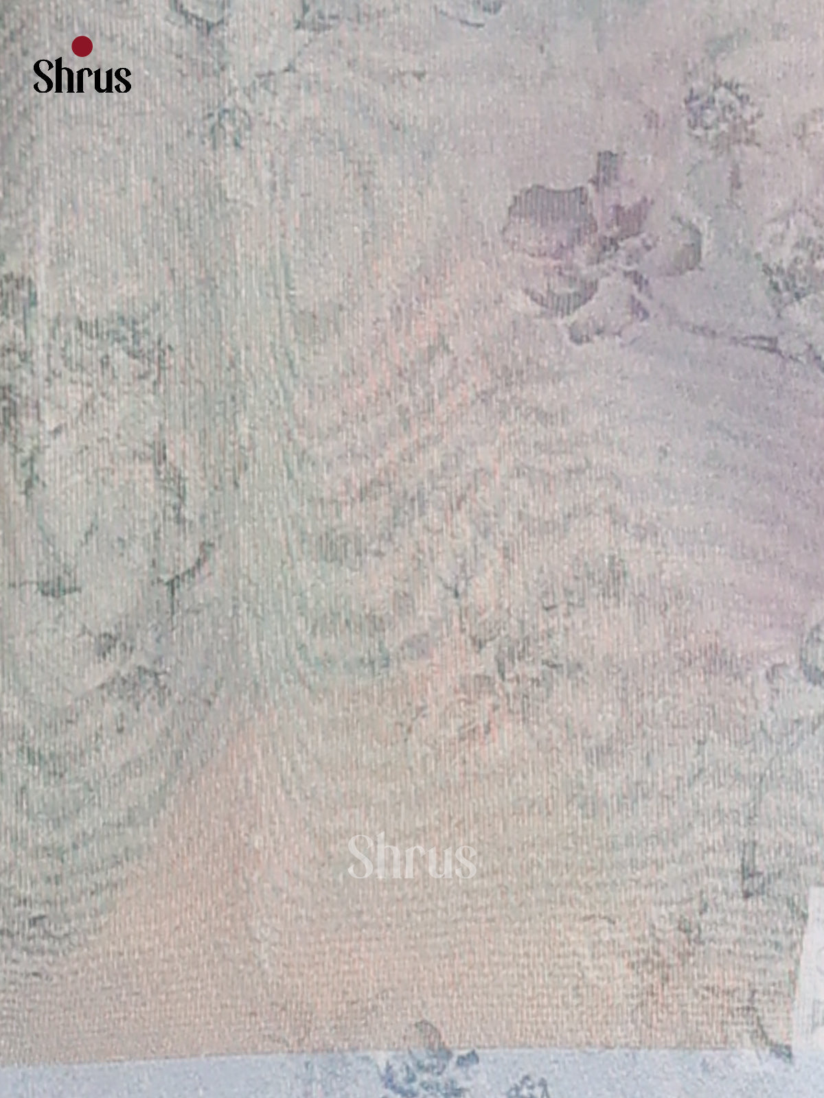 Light Blue - Semi Tissue Print Saree