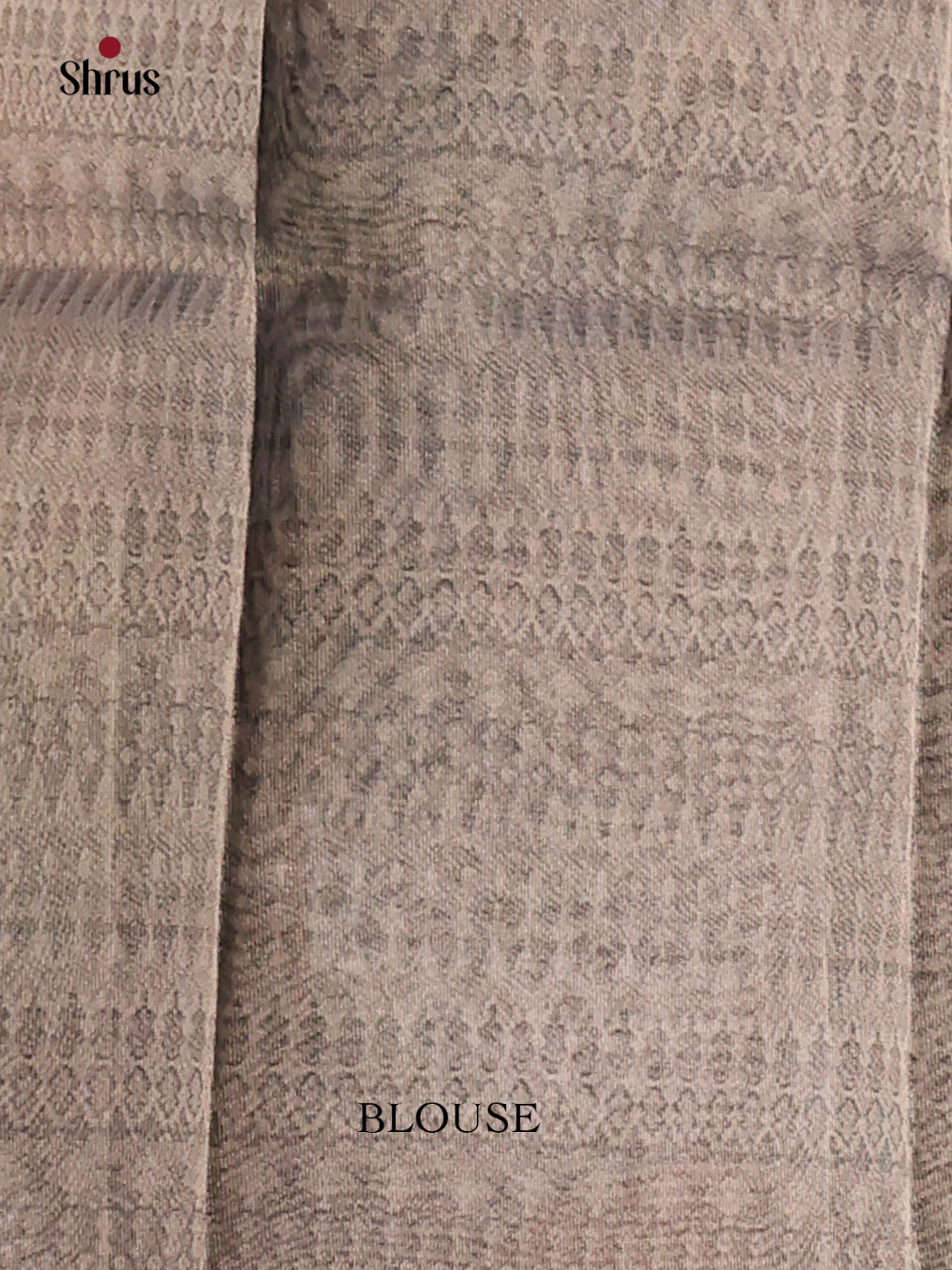 Brown & Grey - Semi Tissue Print Saree