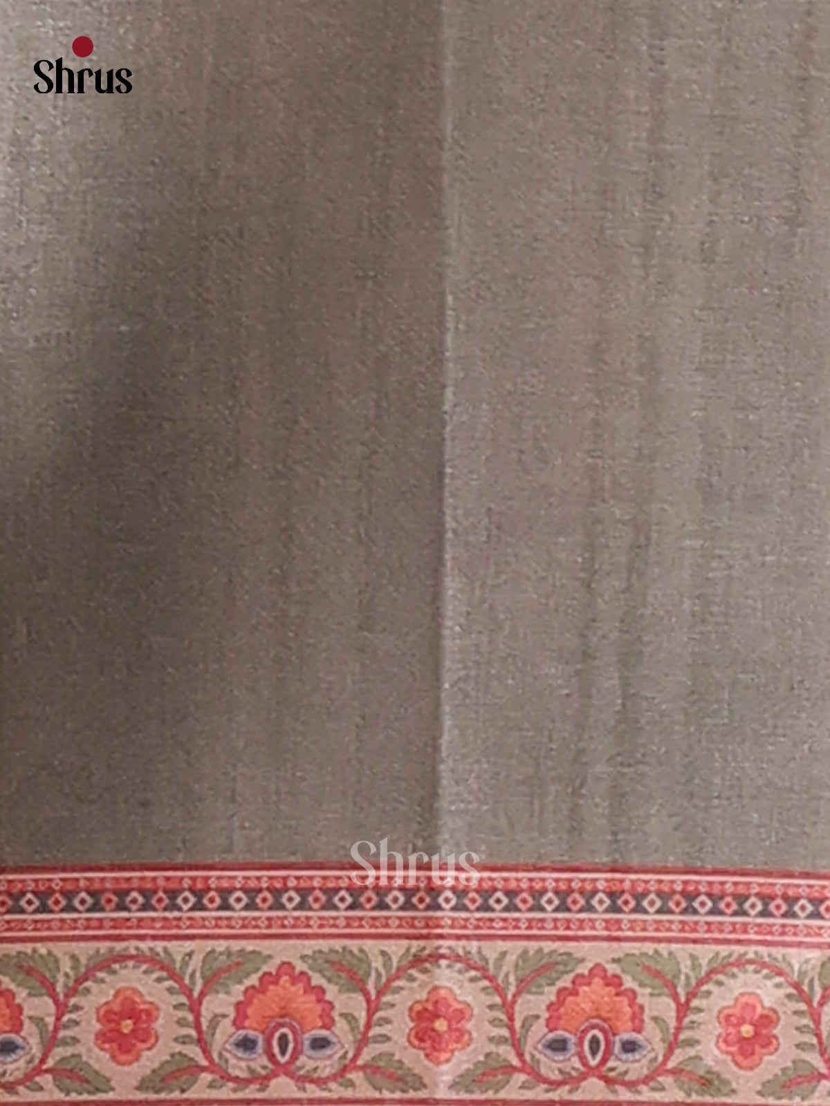 Pastel Green & Grey - Butter silk Saree