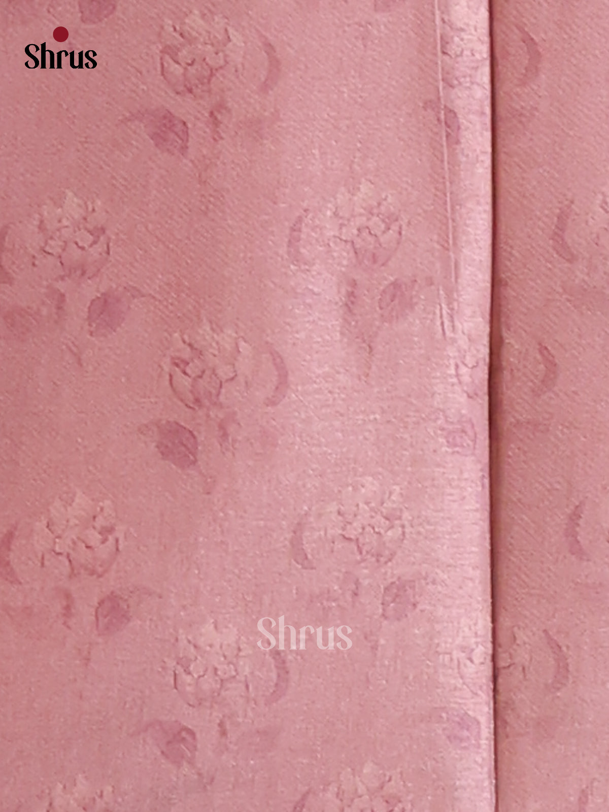 Cream & Pink- Butter silk Saree - Shop on Shrus.com