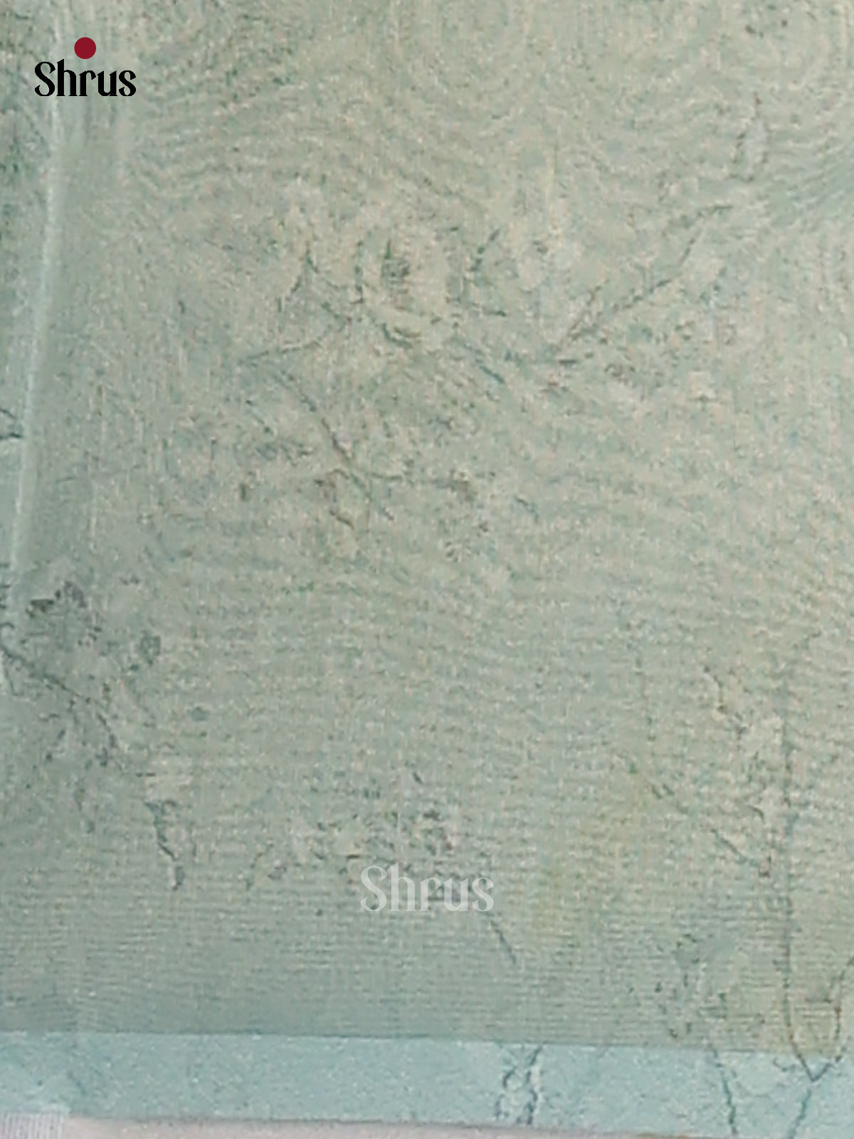 Blue - Semi Tissue Print Saree