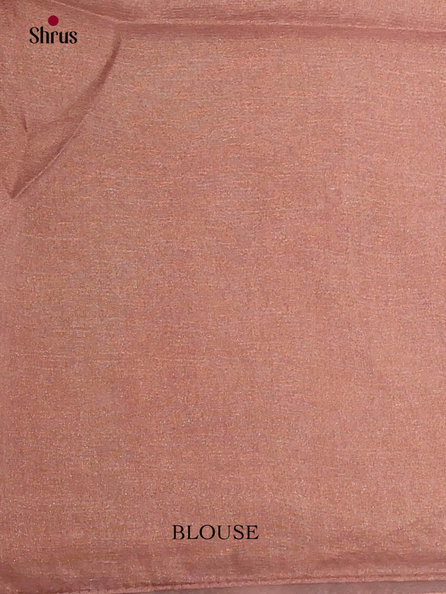 Grey & Brown - Semi Tissue Print Saree