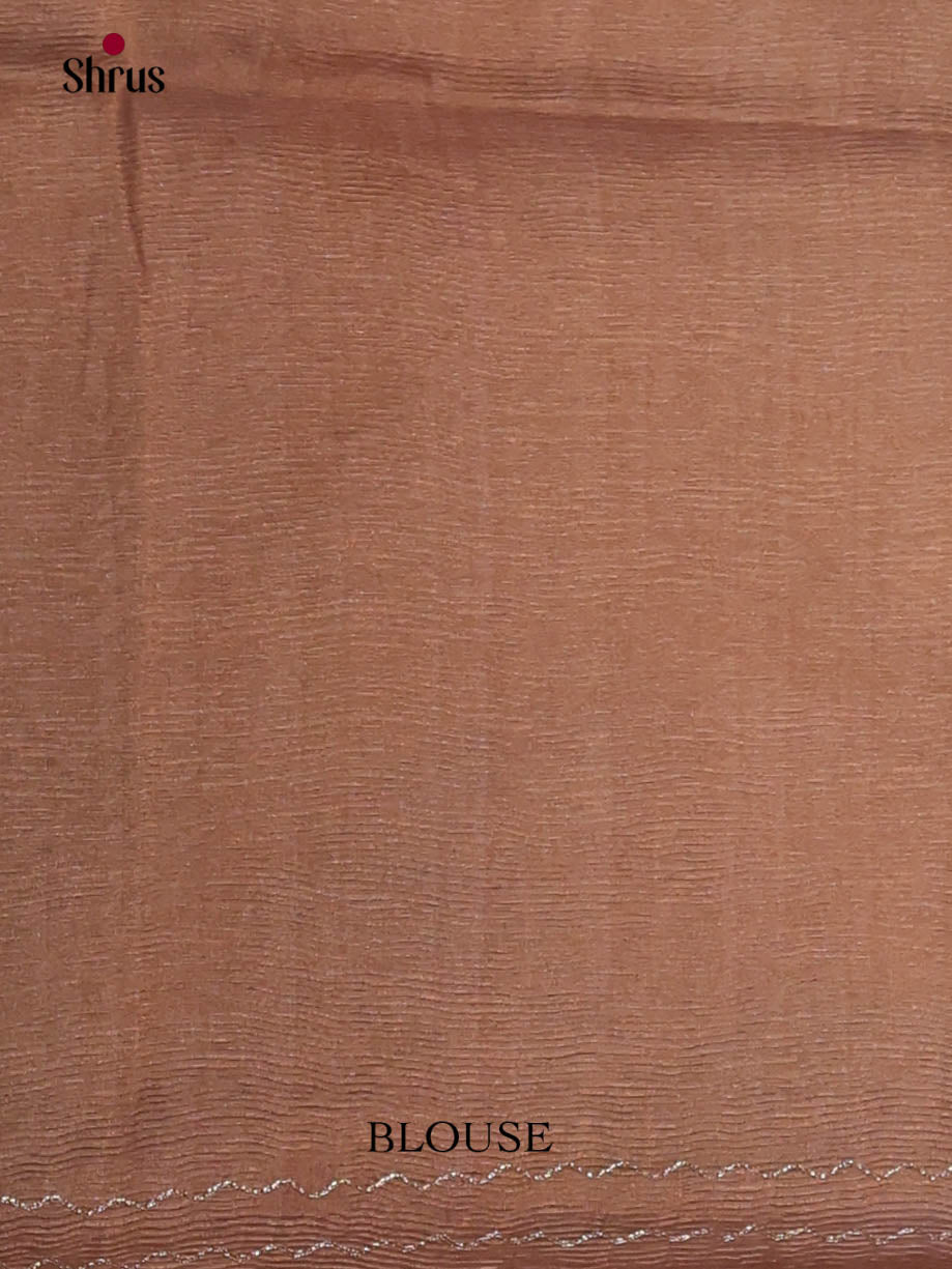 Light Brown - Semi Tissue Print Saree