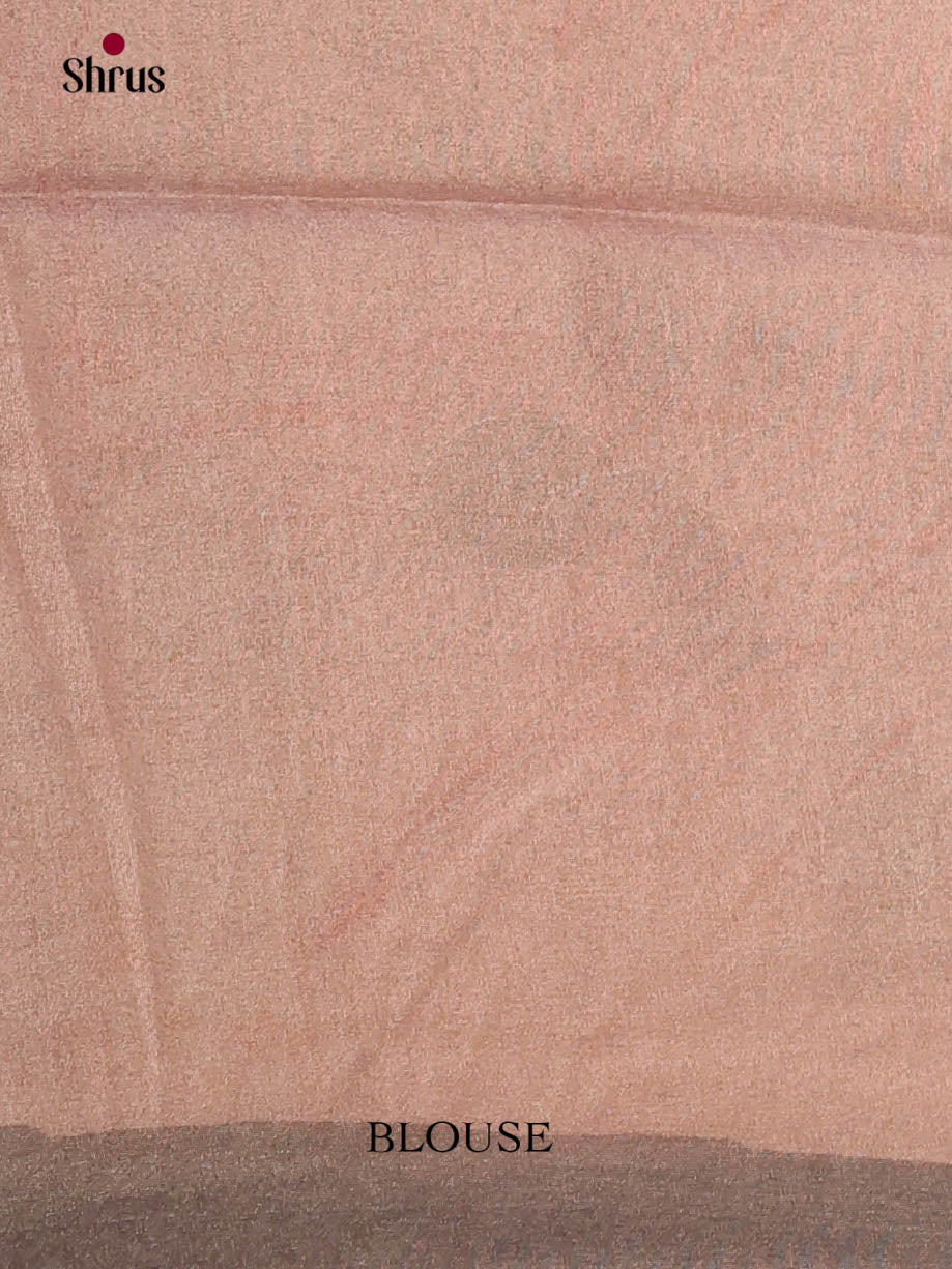 Dusty Brown - Semi Tissue print Saree