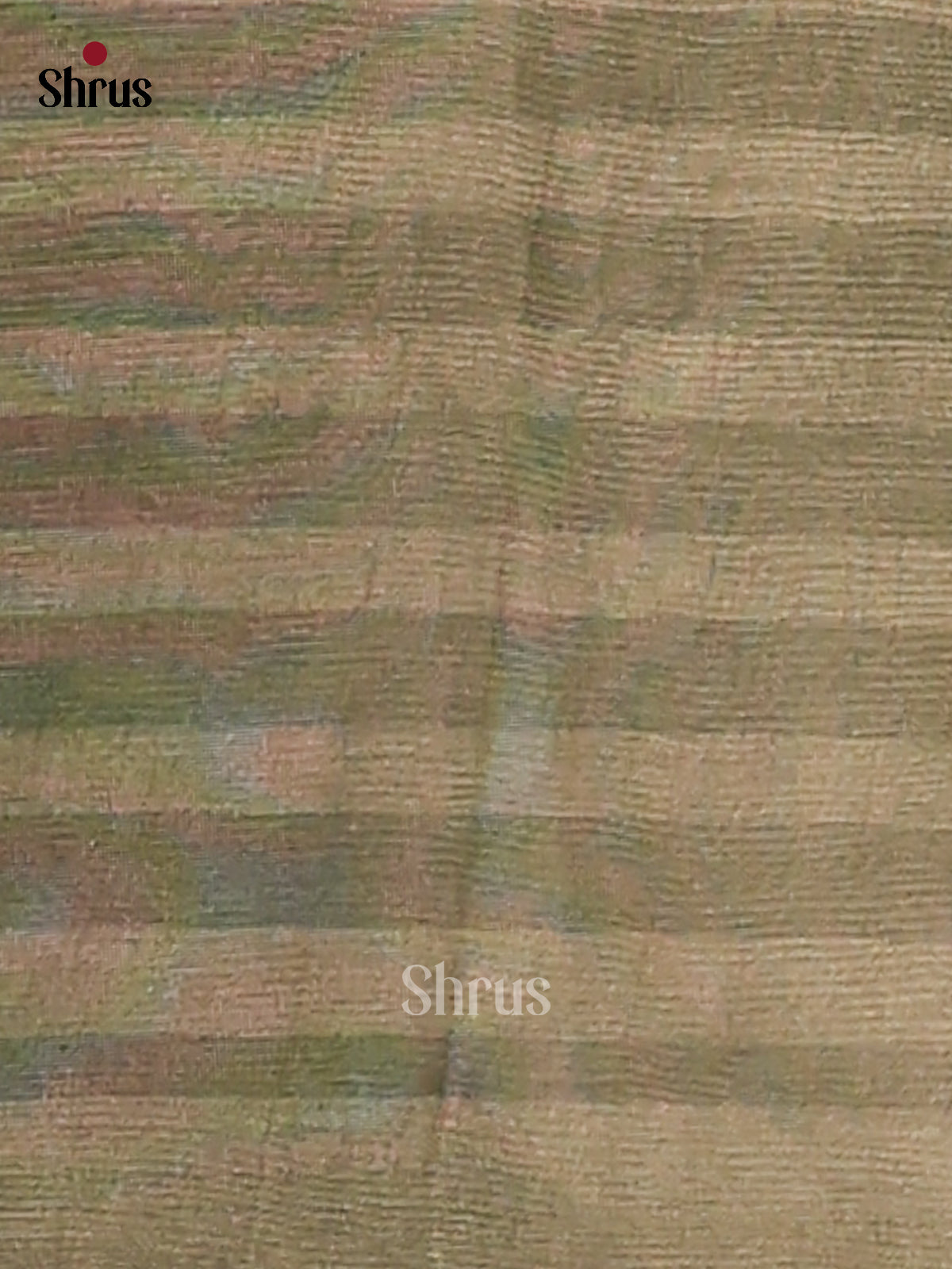 Grey Green - Semi Tissue Print Saree