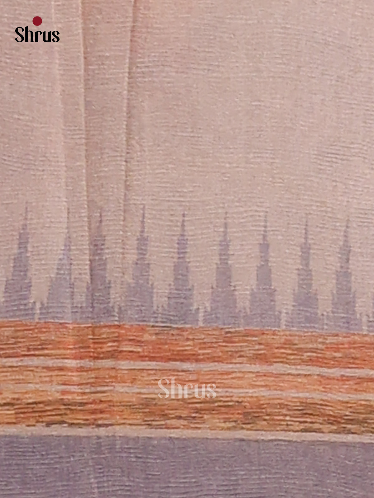 Grey & Mild Lavender - Semi Tissue Print Saree