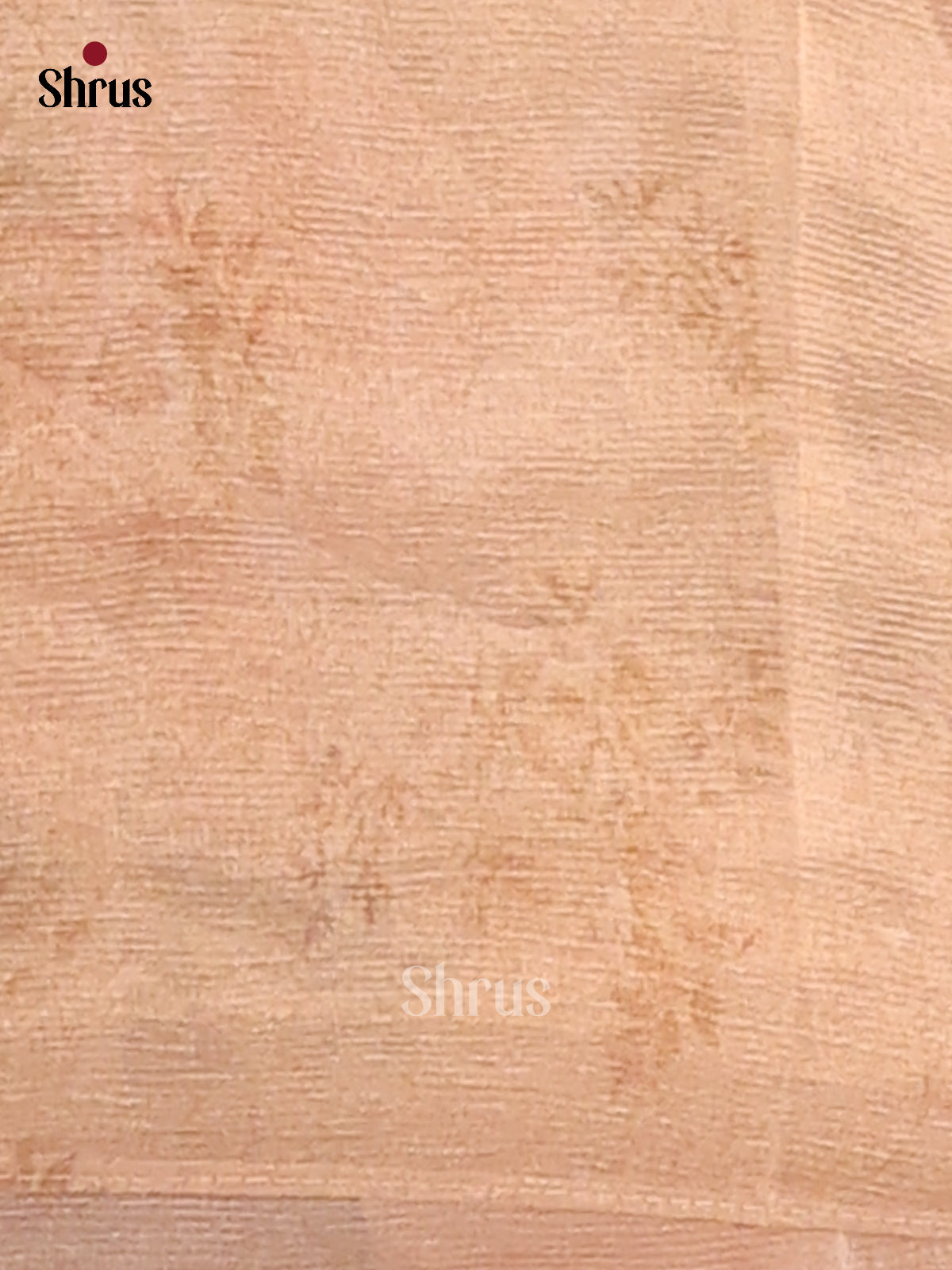 Peach - Semi Tissue Print Saree