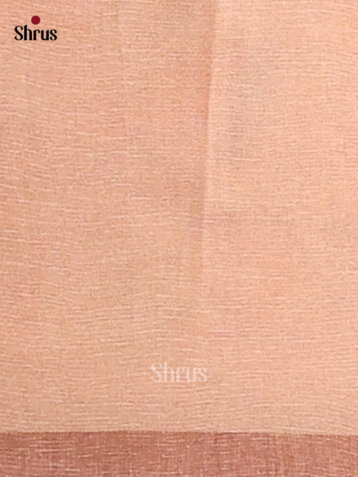 Peach - Semi Tissue Print Saree - Shop on Shrus.com