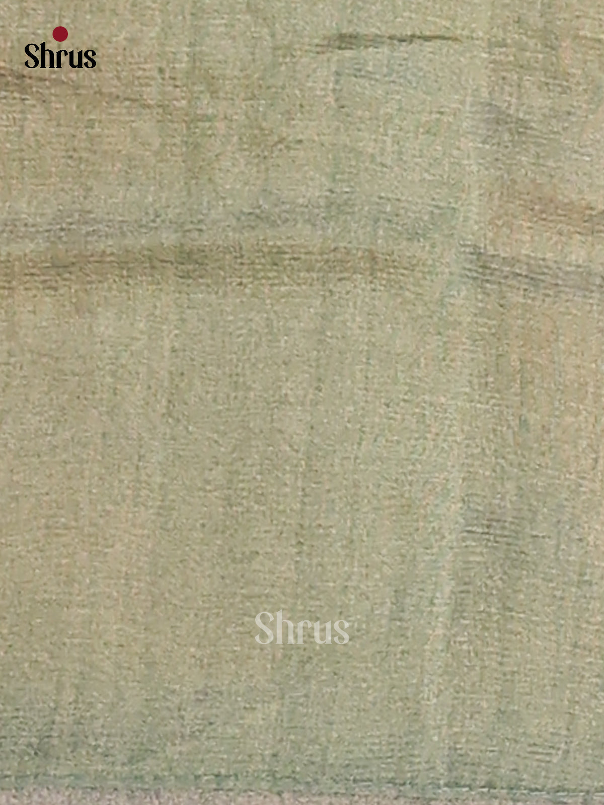 Dusty Brown & Green - Semi Tissue Print Saree - Shop on Shrus.com