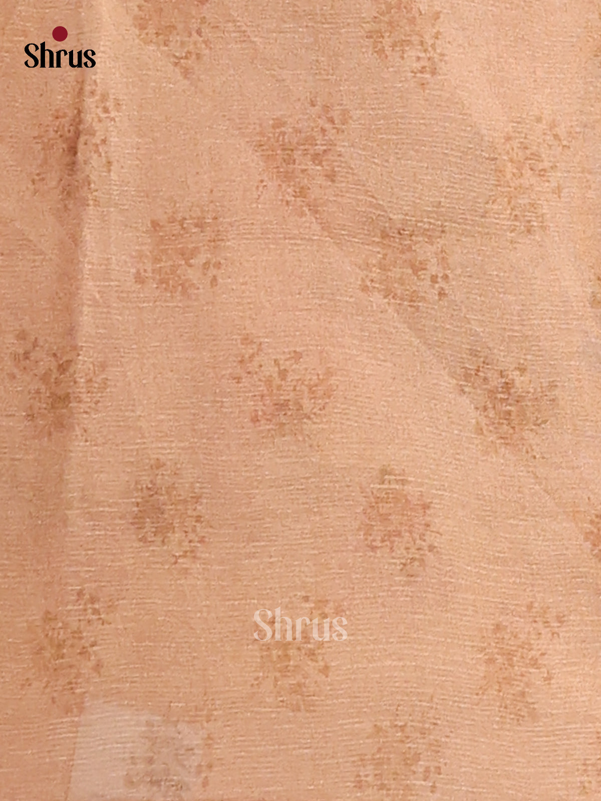 Peach - Semi Tissue Print Saree
