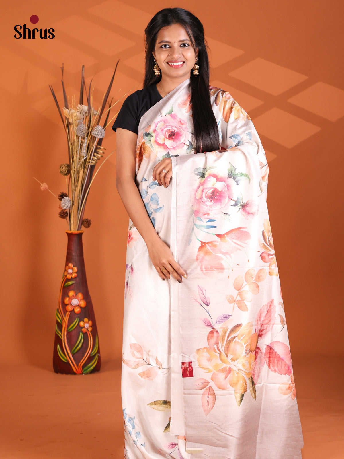 Mild Lavender - Semi Modal Saree - Shop on Shrus.com
