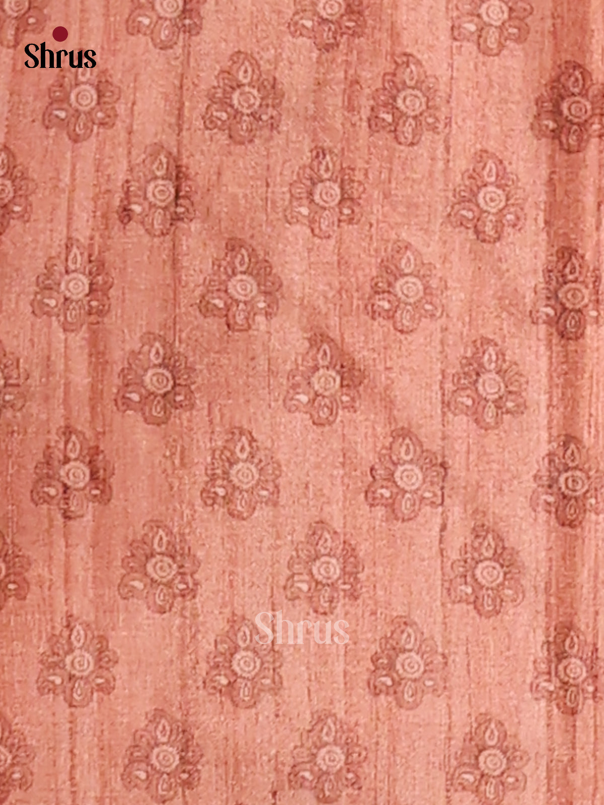 Blue & Peach - Semi Modal Saree