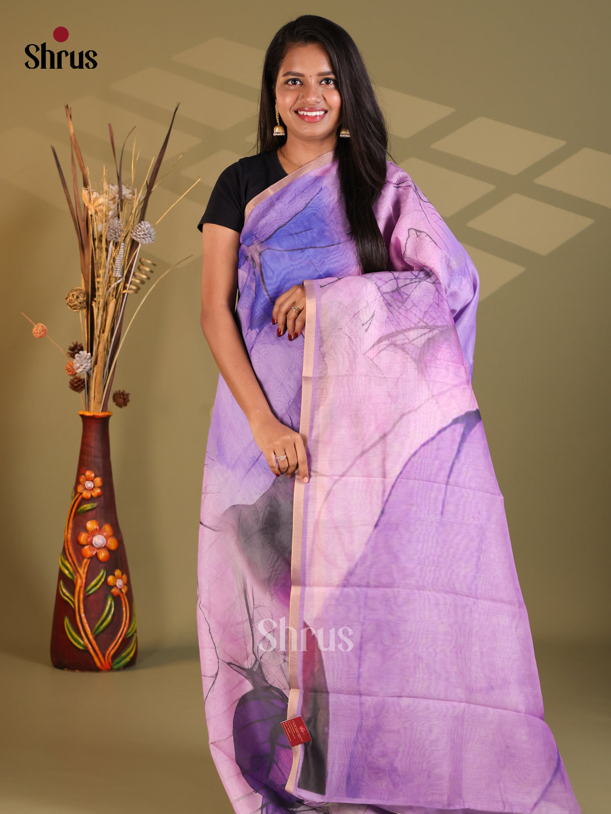 DFS18148 - Semi Maheshwari Print Saree
