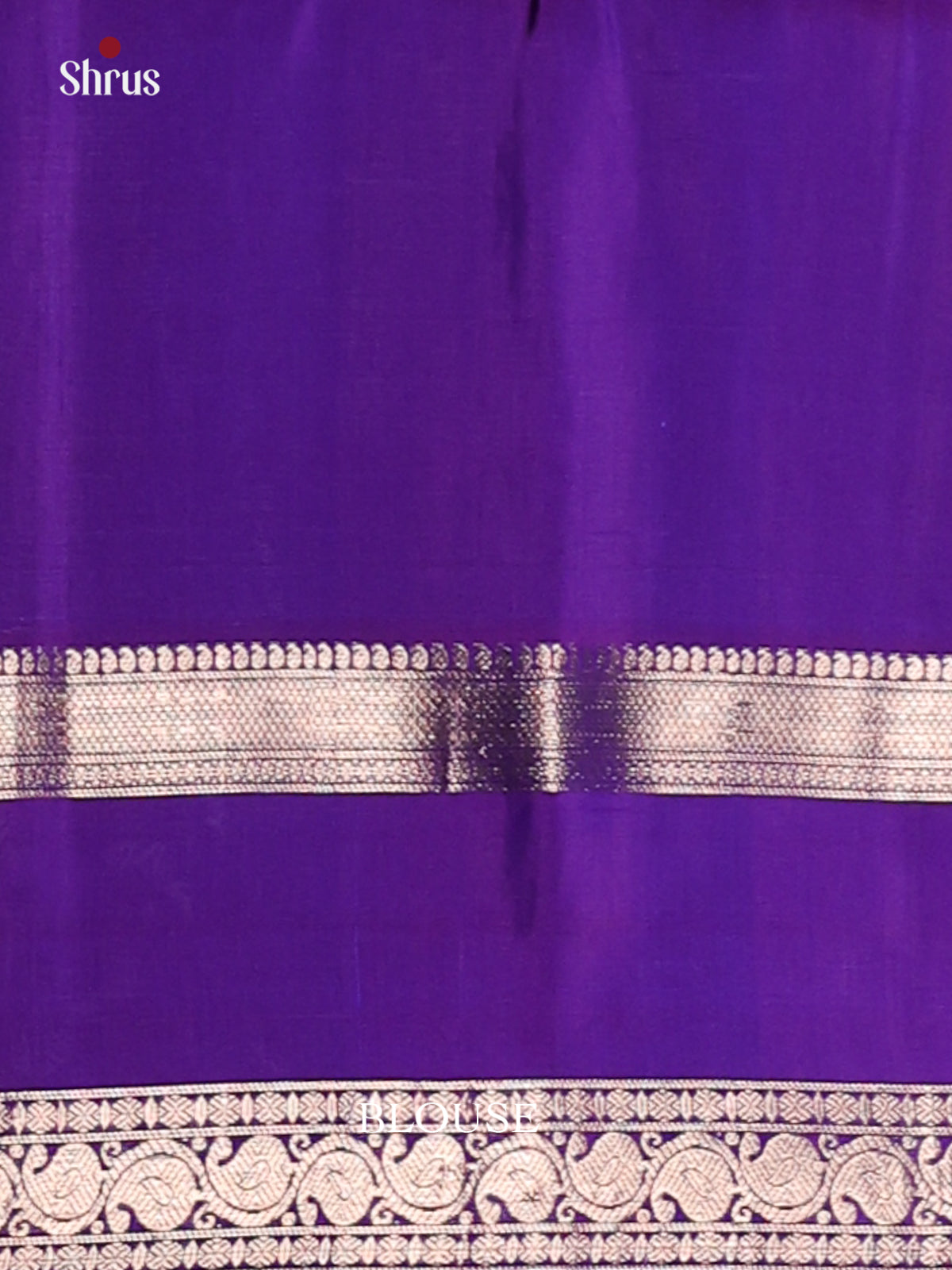 Blue & Violet Soft Silk (HR) Saree with vanashringaram brocade , rettaipet borde