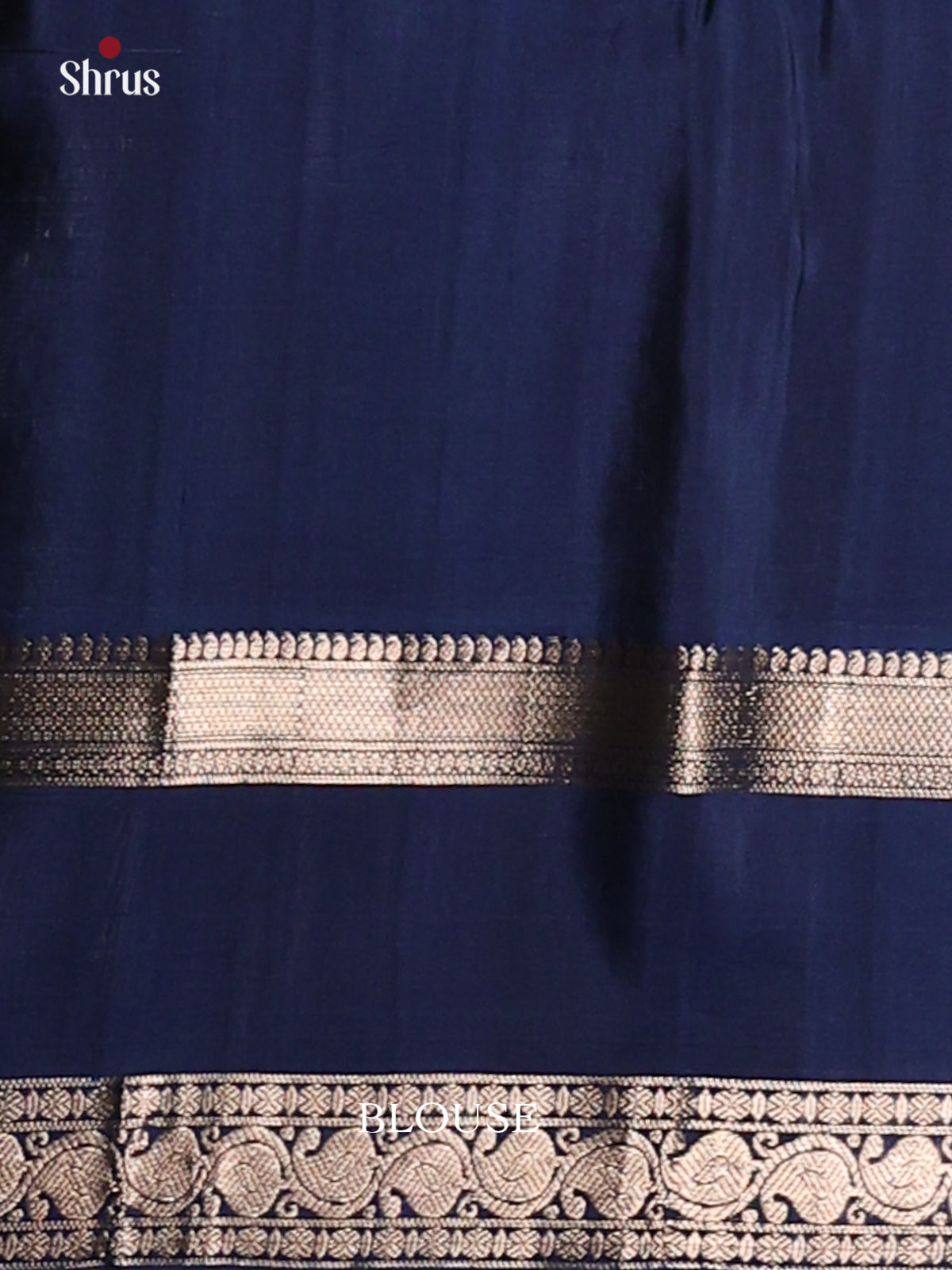 Mustard & Blue Soft Silk Saree with floral nestling brocade & rettaipet zari border