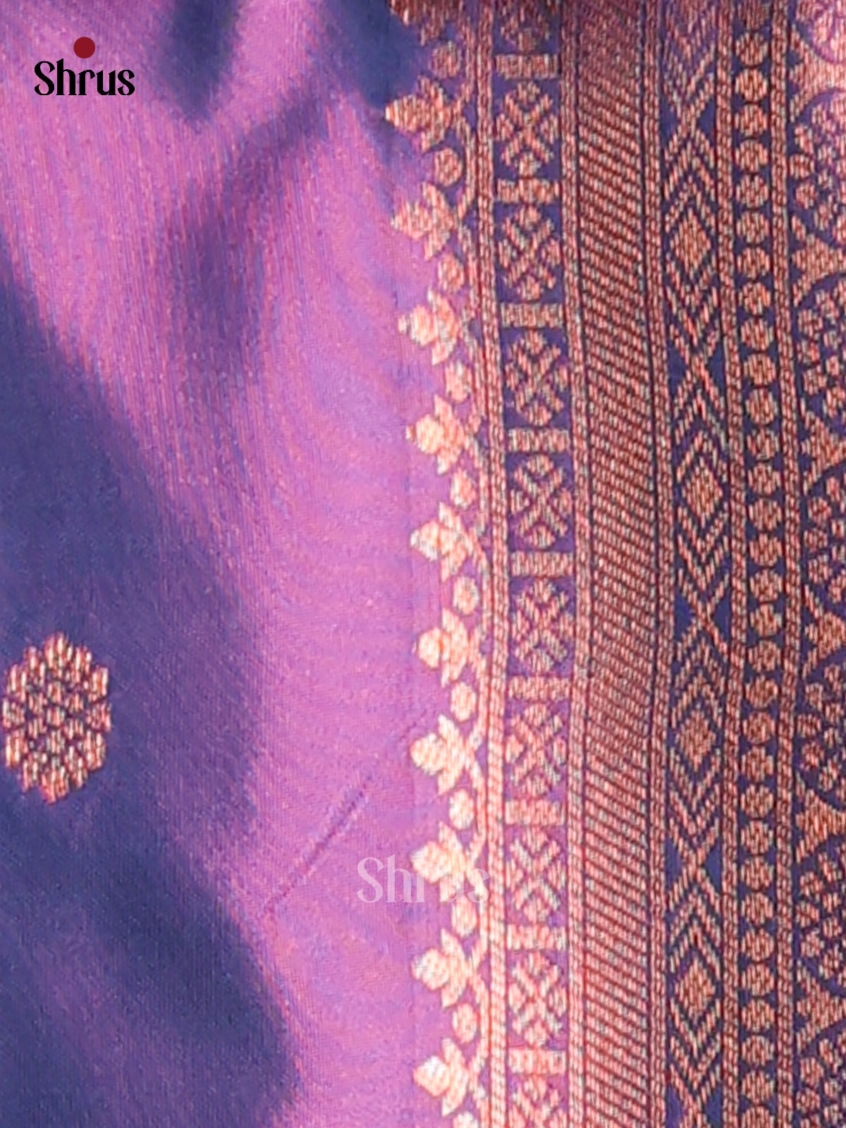 Pink & Violet - Semi Softsilk Saree