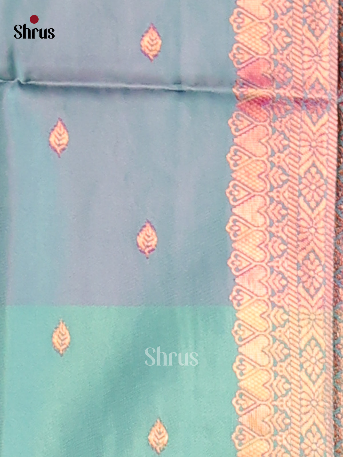 Purple & Green - Semi Softsilk Saree - Shop on Shrus.com