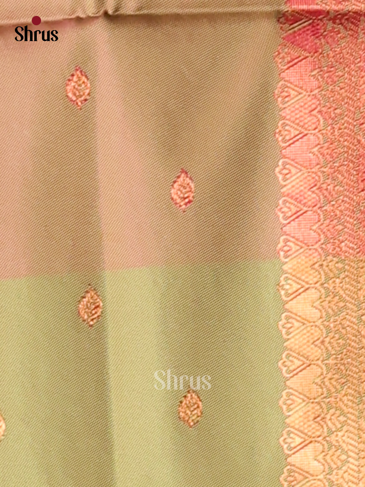 Pink & Green - Semi Softsilk Saree