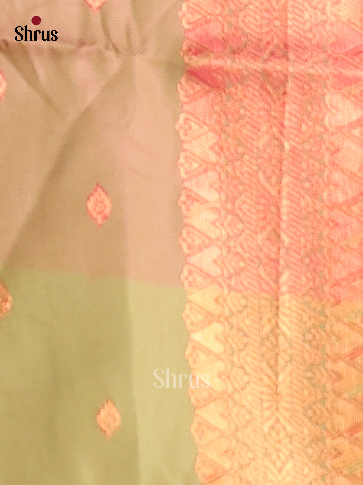 Pink & Green - Semi Softsilk Saree