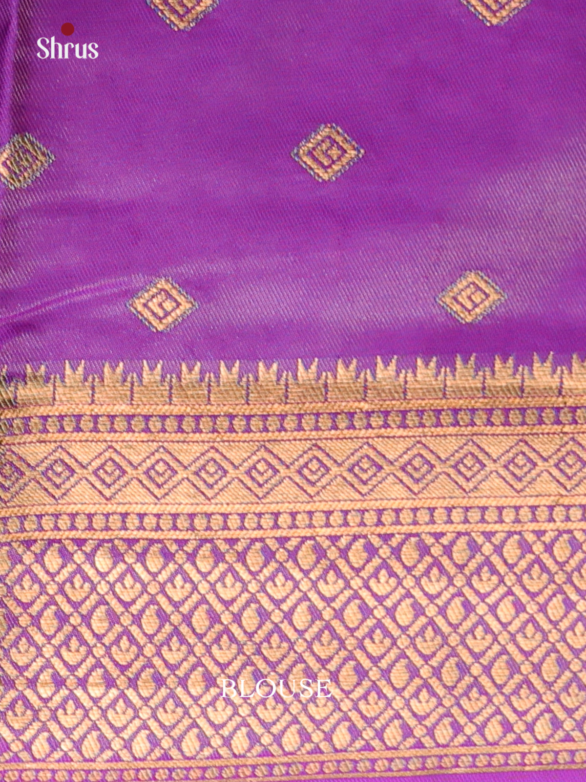 Blue & Purple - Semi Softsilk Saree