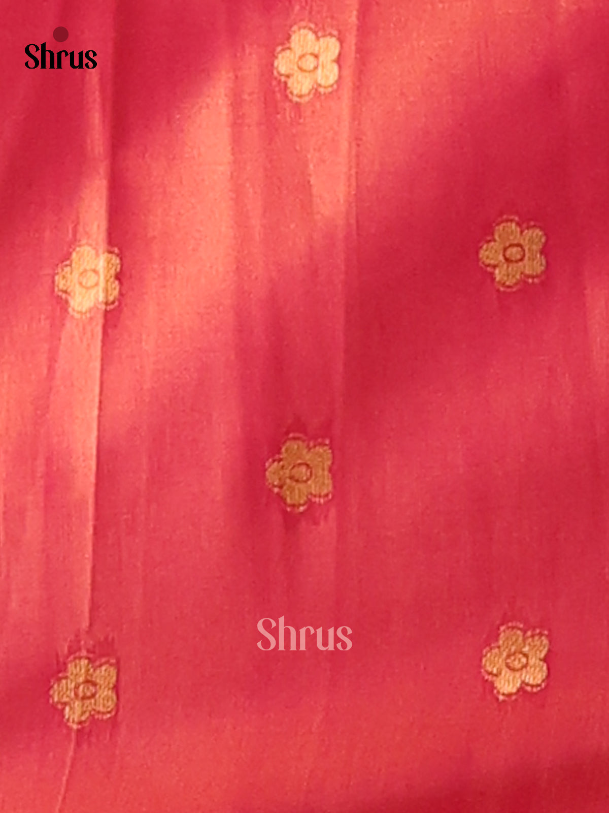 Green & Orange - Semi Softsilk Saree - Shop on Shrus.com