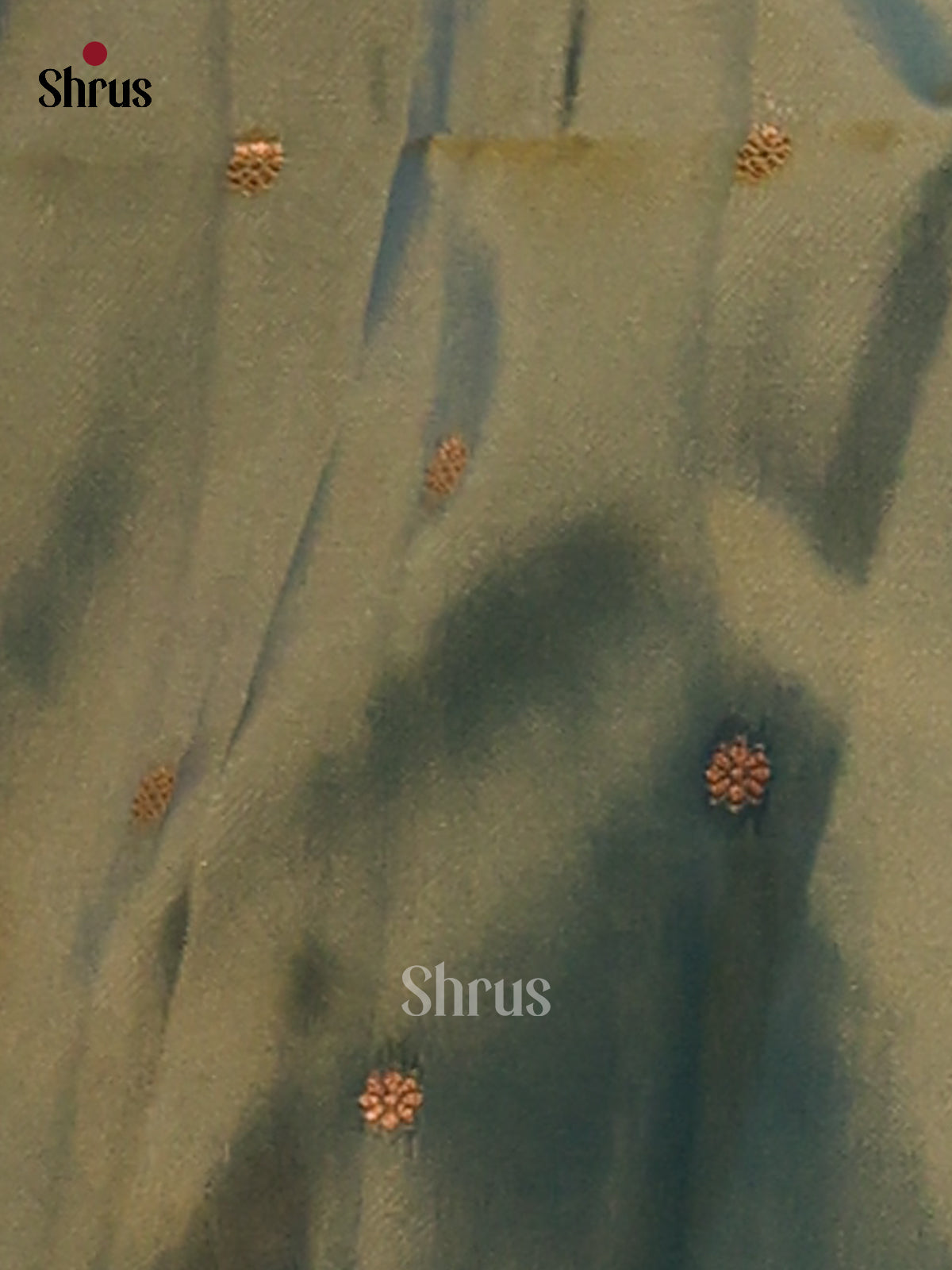 Brown & Green- Semi Softsilk Saree