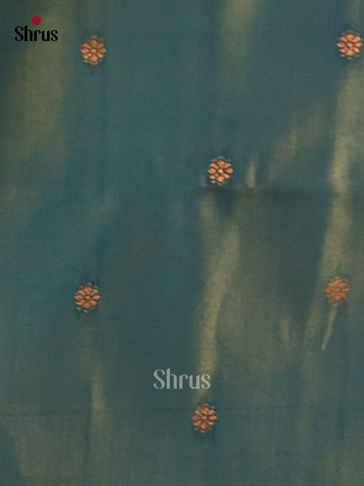 Rust & Green - Semi Softsilk Saree - Shop on Shrus.com