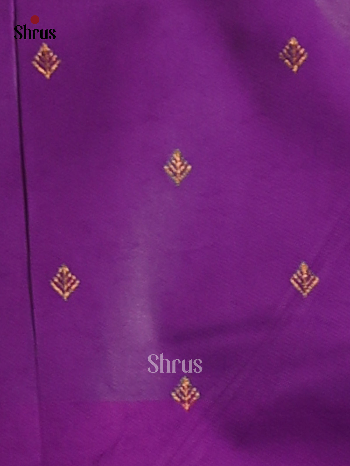 Green & Purple- Semi Softsilk Saree - Shop on Shrus.com