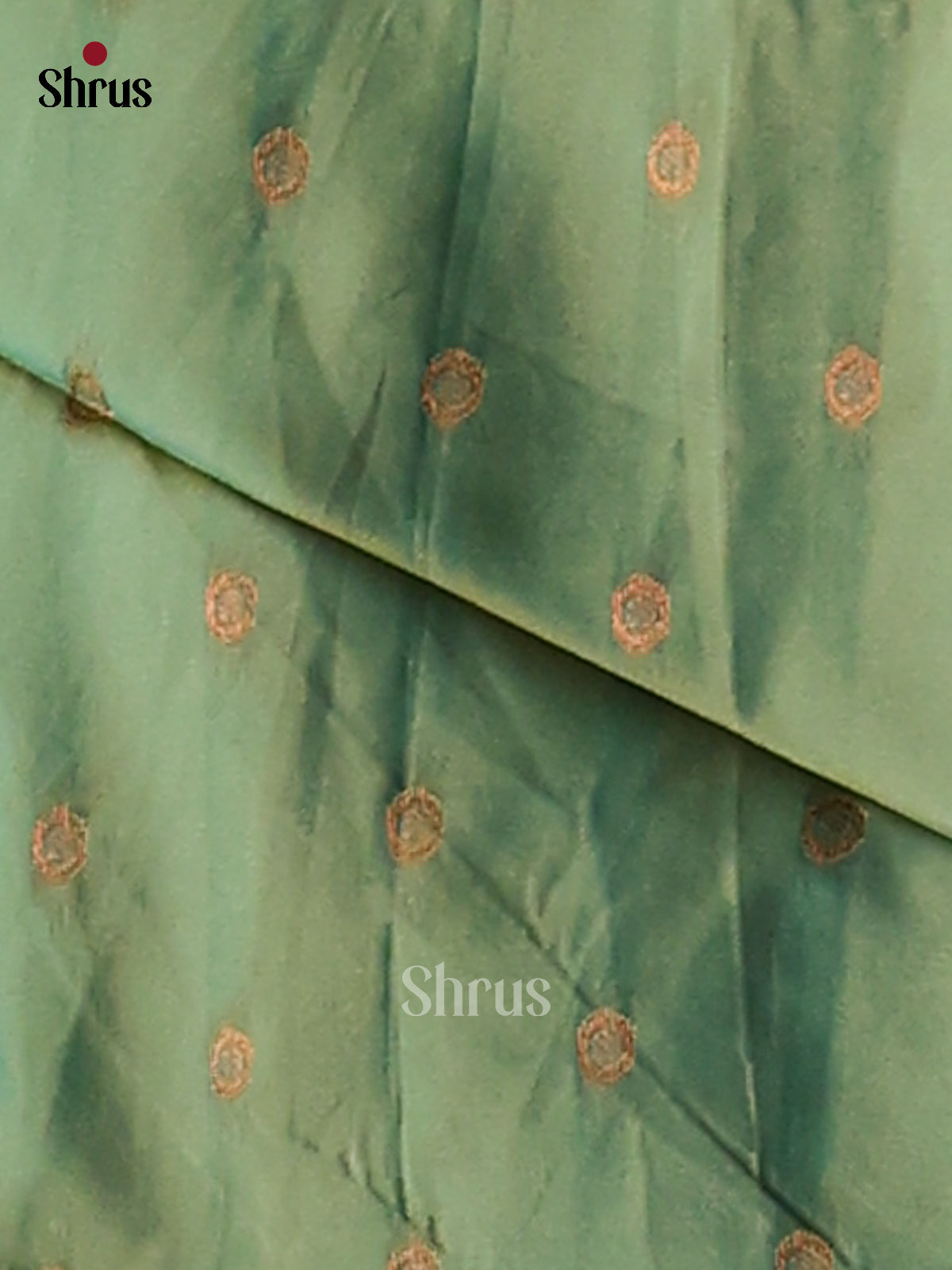 Orange & Green- Semi Softsilk Saree - Shop on Shrus.com