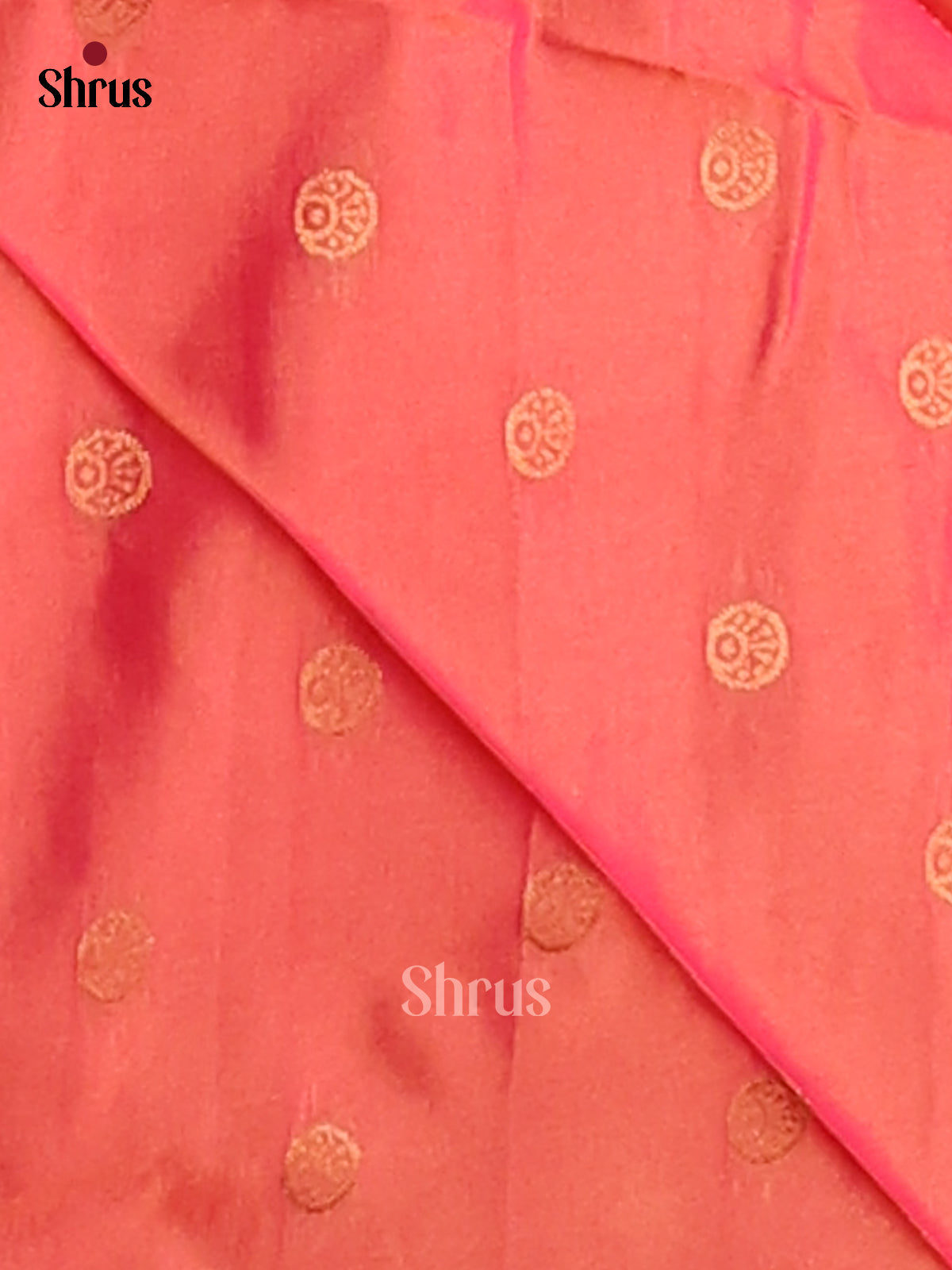 Double Shaded Green & Orangish Pink - Semi Softsilk Saree - Shop on Shrus.com