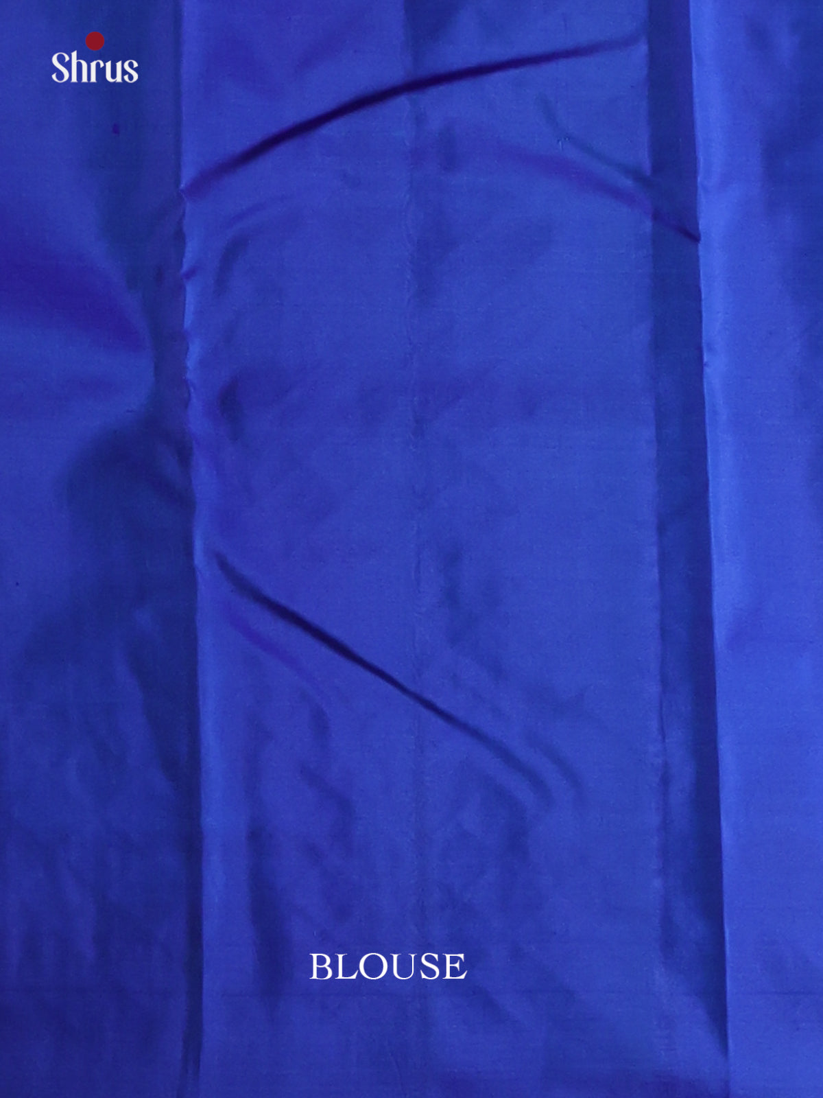 Royal Blue Monochrome Kanchipuram silk (HR) Saree with splendid temple zari border - Shop on Shrus.com