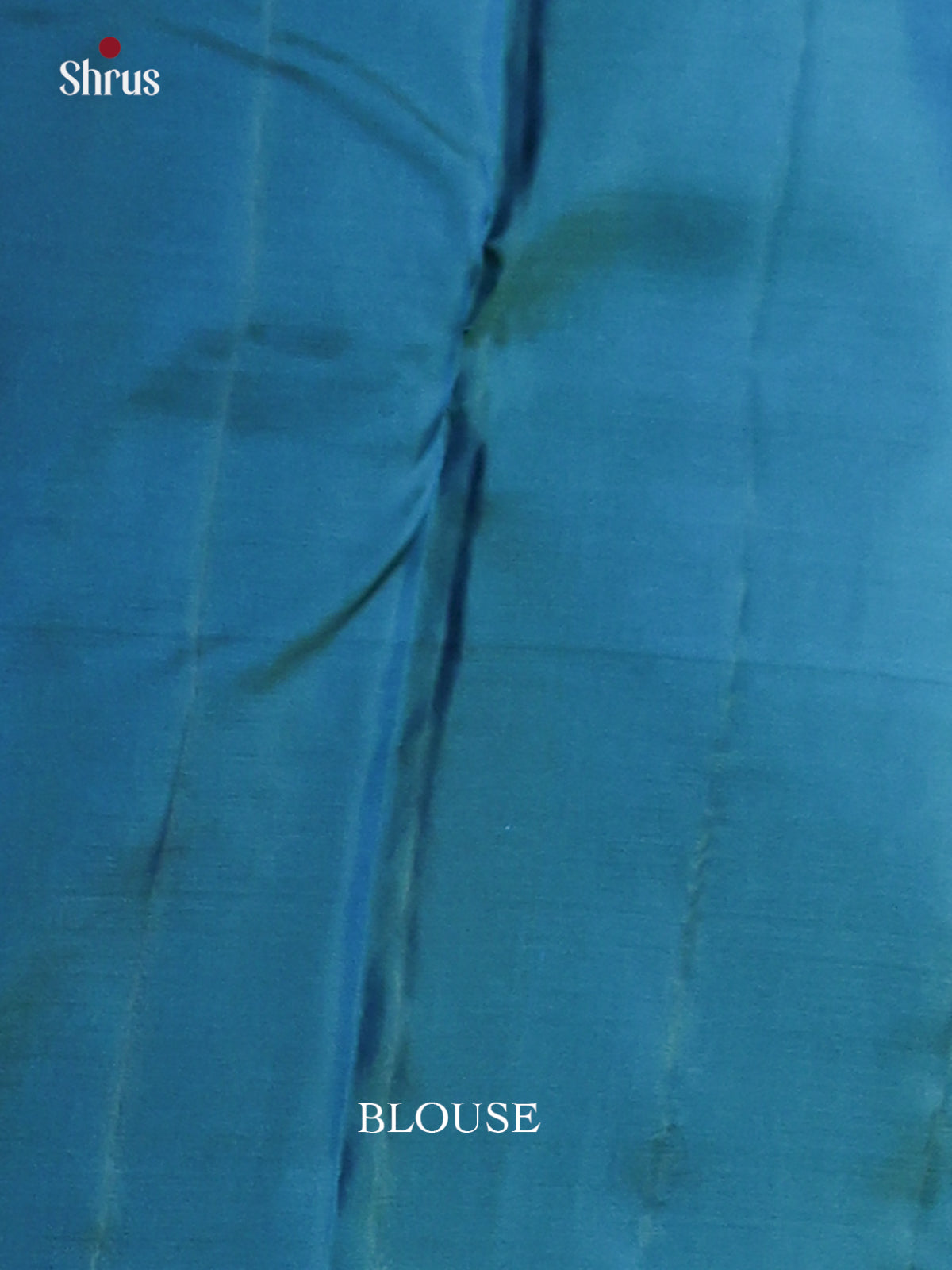 Peacock blue Single Tone Kanchipuram silk (HR) Saree temple zari border - Shop on Shrus.com