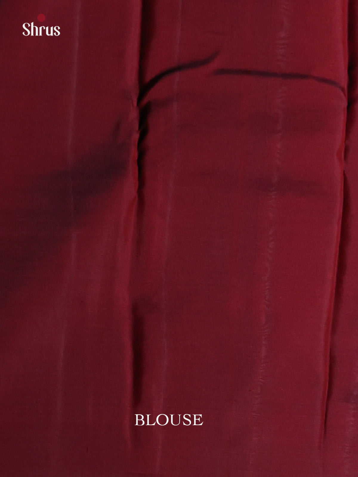 Maroon single tone Kanchipuram silk (HR) Saree with temple zari border - Shop on Shrus.com